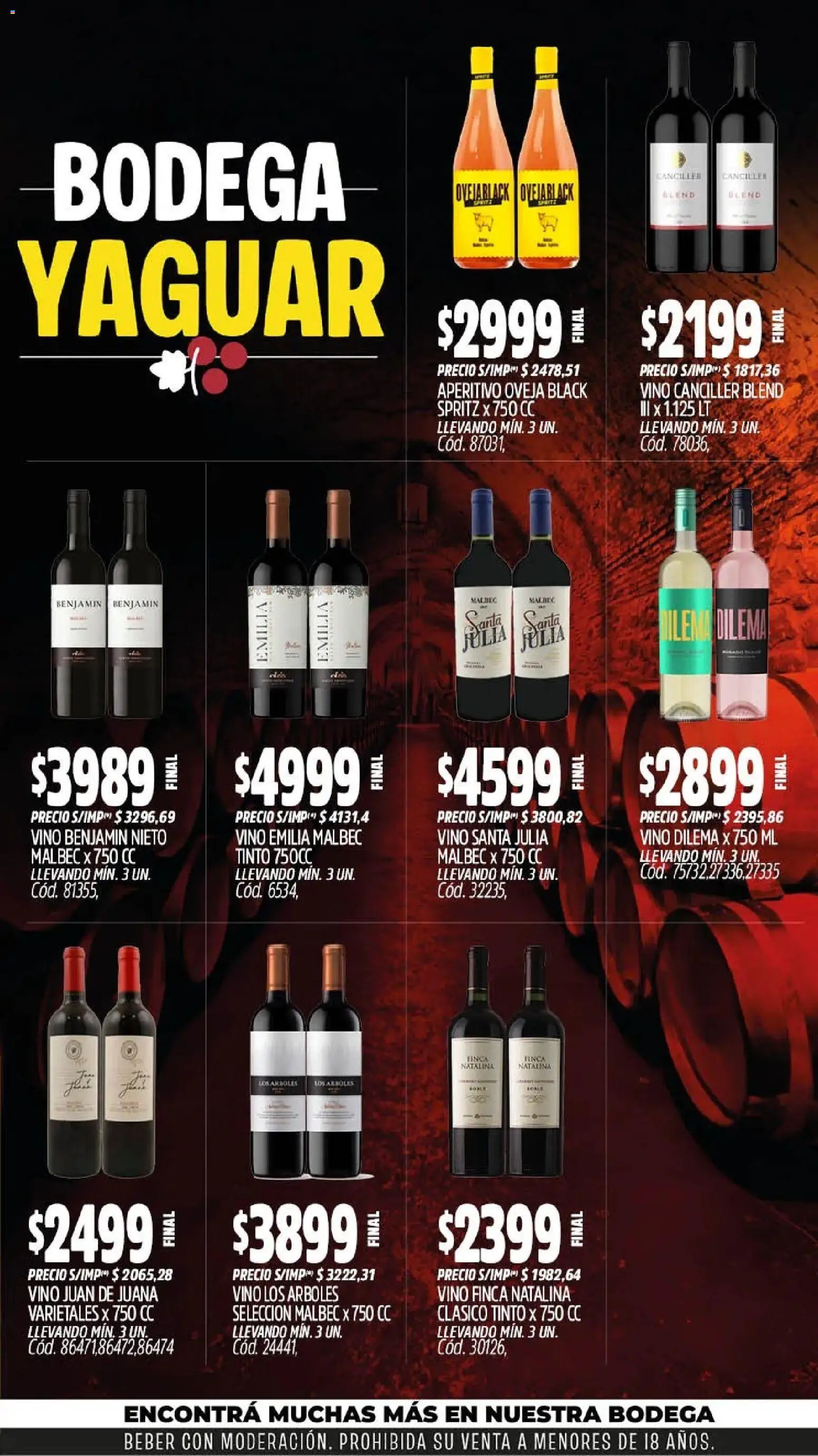 Yaguar - Oferta Semanal San Juan │ válido desde el 21/09/2026 | Página: 6 | Productos: Vino