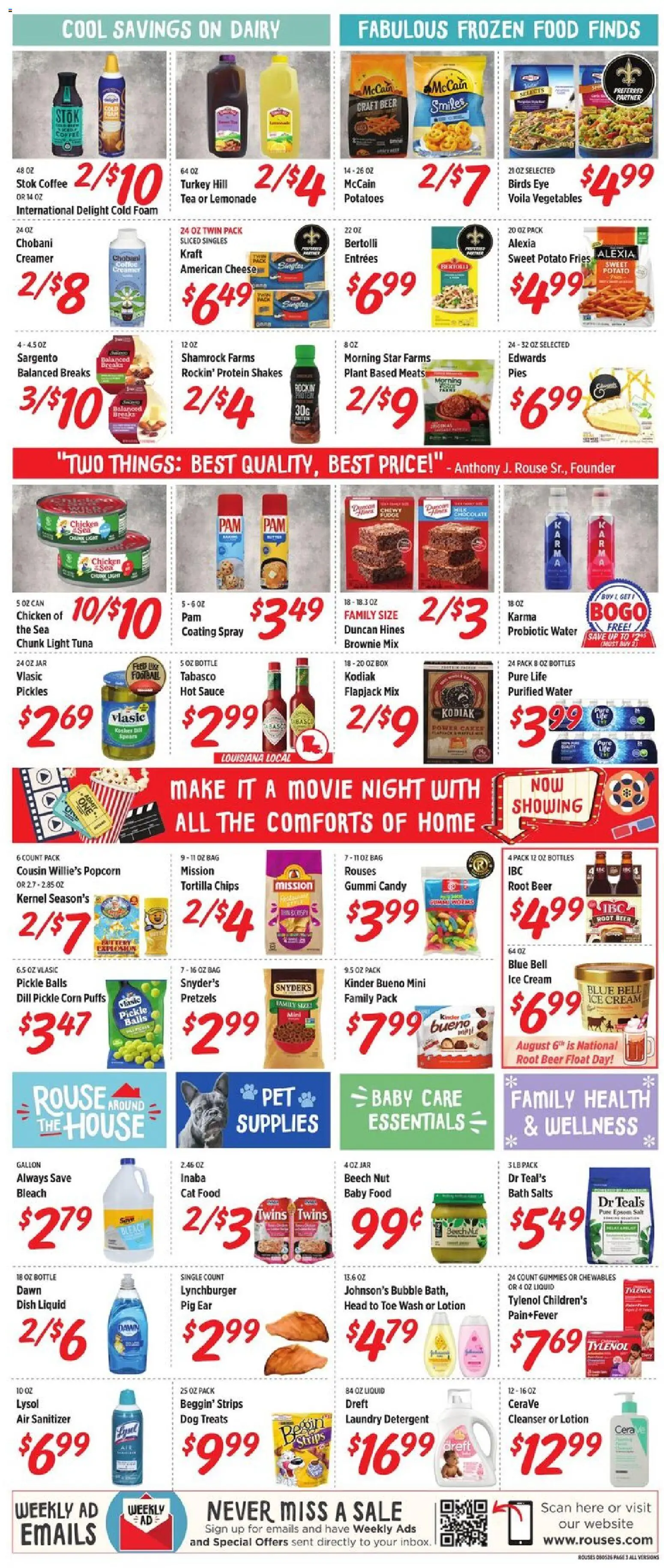 Rouses Weekly Ad - valid from 08/05/2026 | Page: 7 | Products: Beer, Cream, Vegetables, Sauce