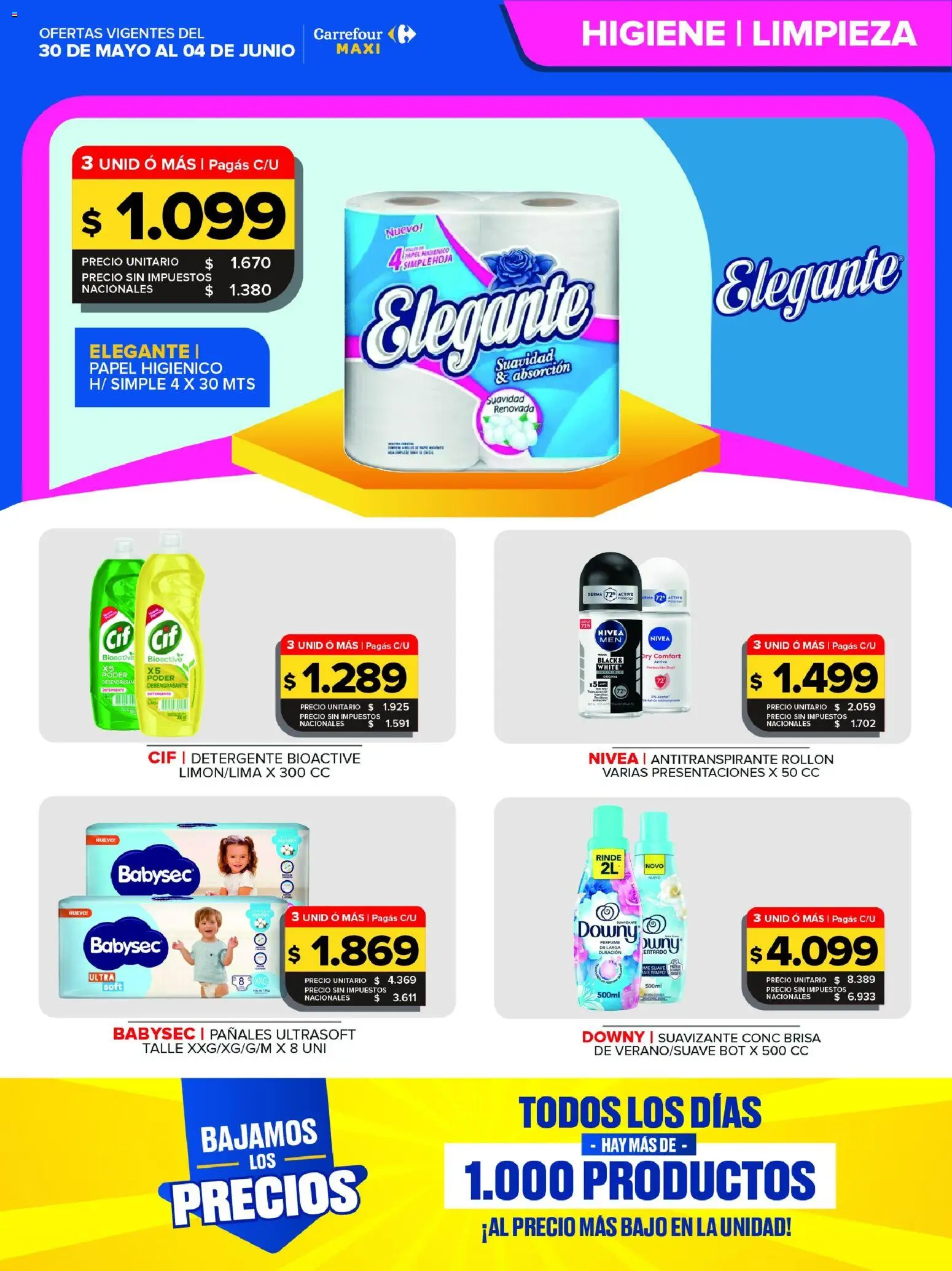 Carrefour Maxi catálogo │ válido desde el 30.05.2026 | Página: 3 | Productos: Papel higiénico, Perfume, Detergente, Pañales