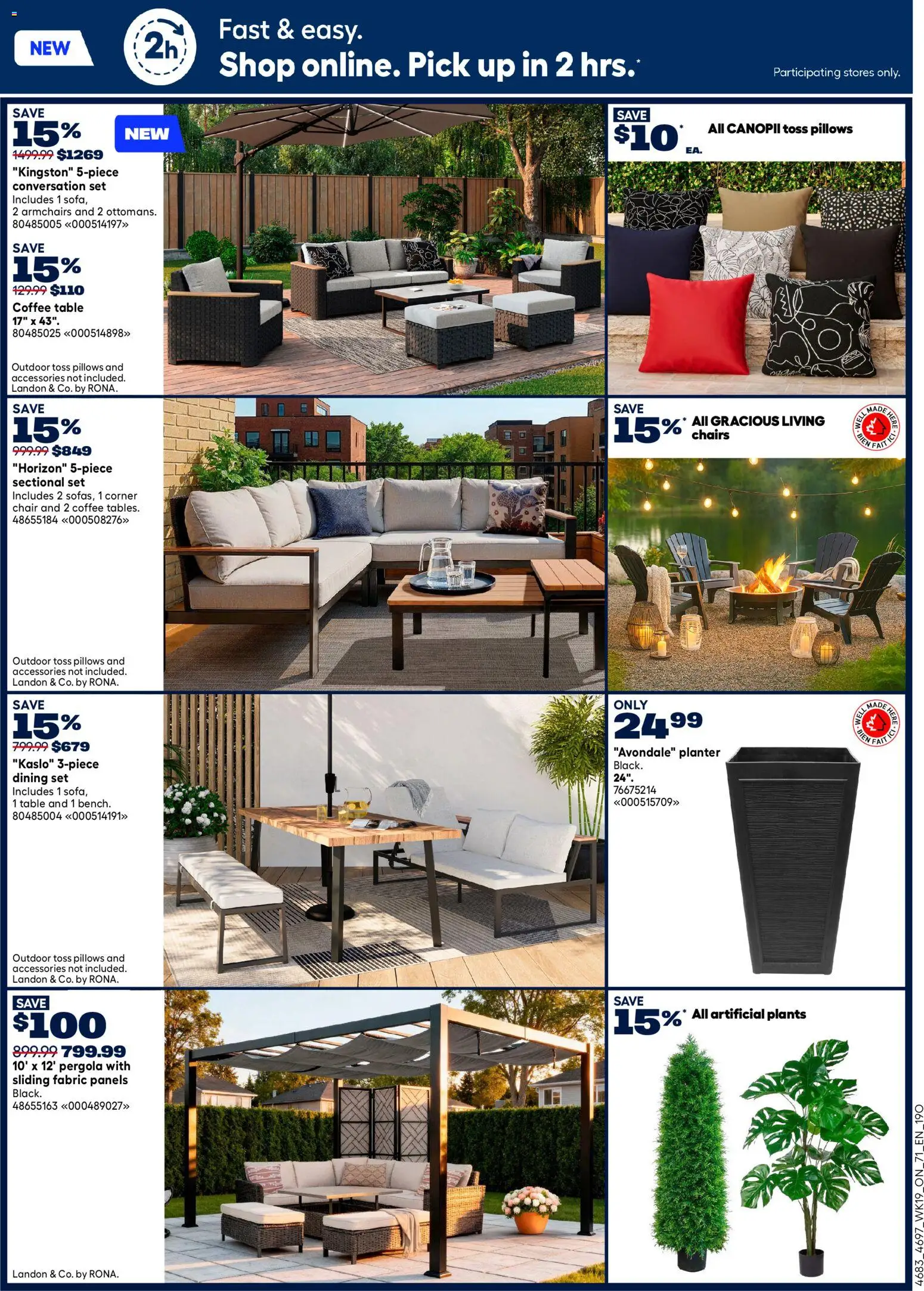 Rona flyer valid from 04.06.2026 | Page: 14 | Products: Coffee table, Table, Chair, Coffee
