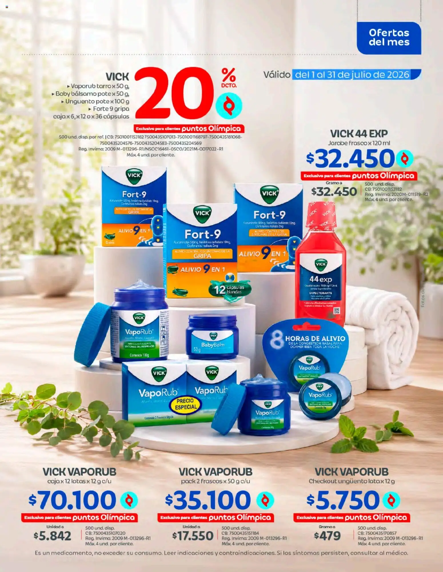 Olímpica revista - valida desde el 01/07/2026 | Página: 9 | Productos: Frasco, Bálsamo, Caja