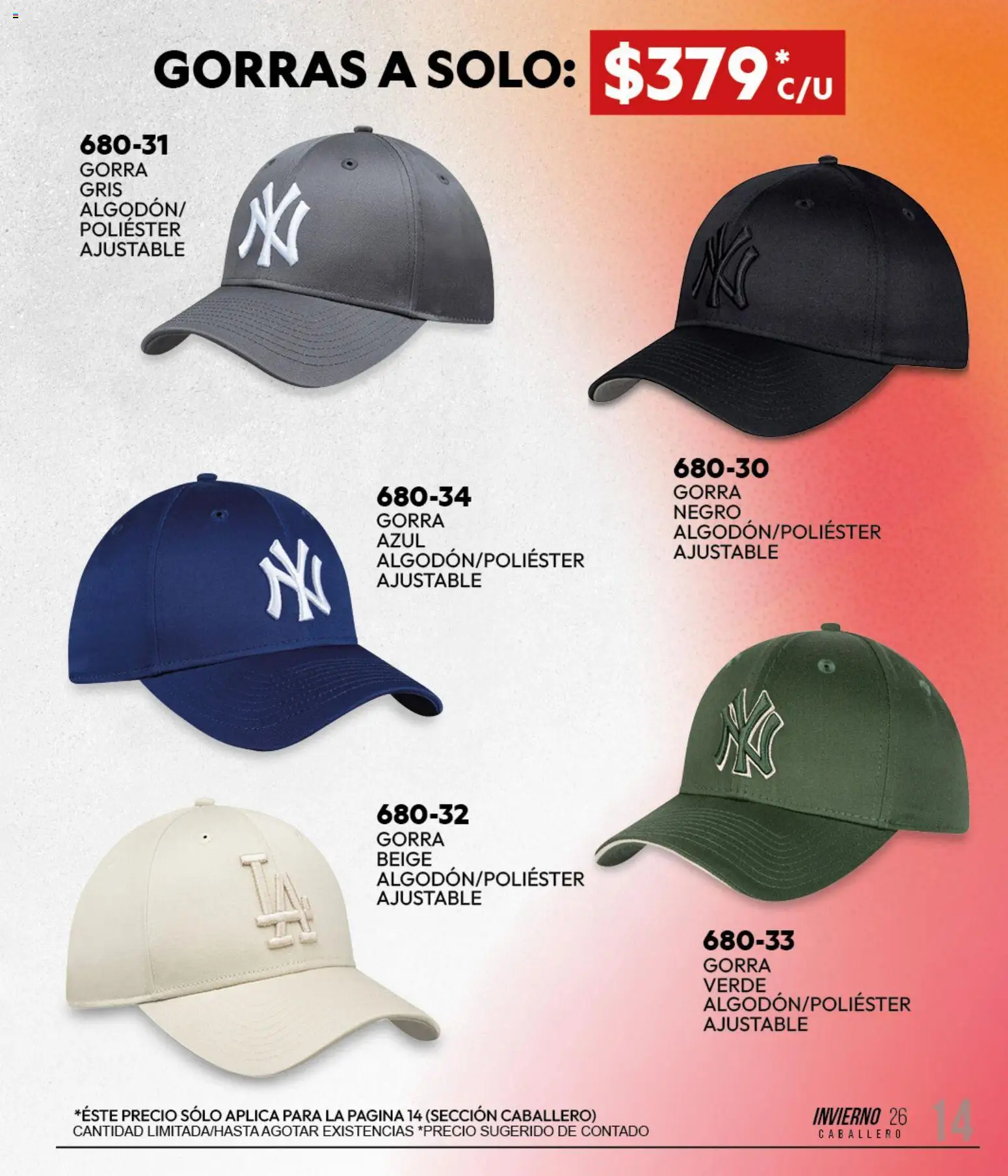 Nuevas ofertas de Cklass válidas en toda la República Mexicana desde el 11/09/2026. ¡Encuentra las mejores ofertas en Cklass catálogo Sportbrands Dama Invierno! | Página: 180 | Productos: Gorra
