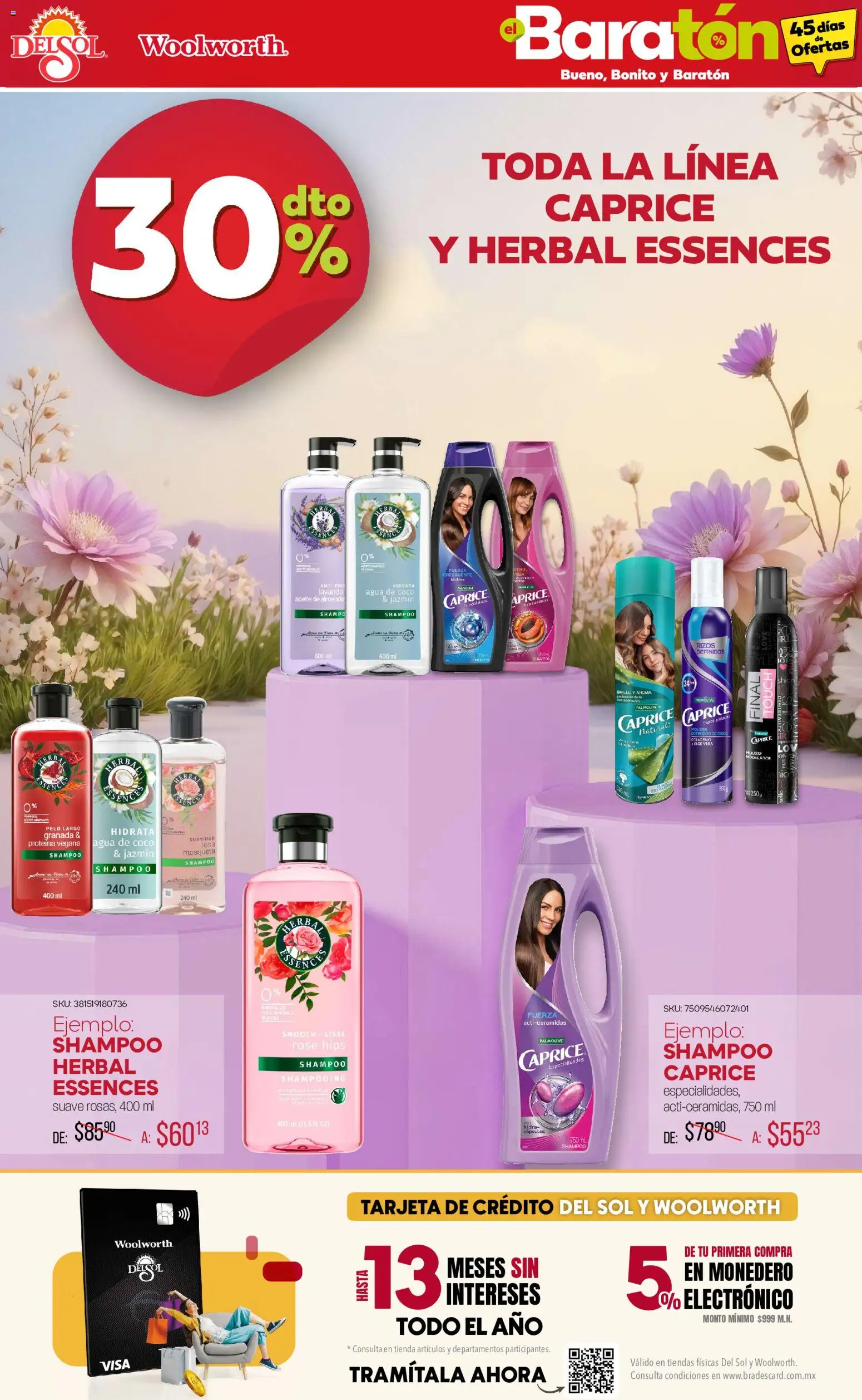 Nuevas ofertas de Del Sol y Woolworth válidas en toda la República Mexicana desde el 09/07/2026. ¡Encuentra las mejores ofertas en Del Sol y Woolworth catálogo Bueno, Bonito y Baratón! | Página: 16 | Productos: Monedero, Brillo, Aceite, Almendra