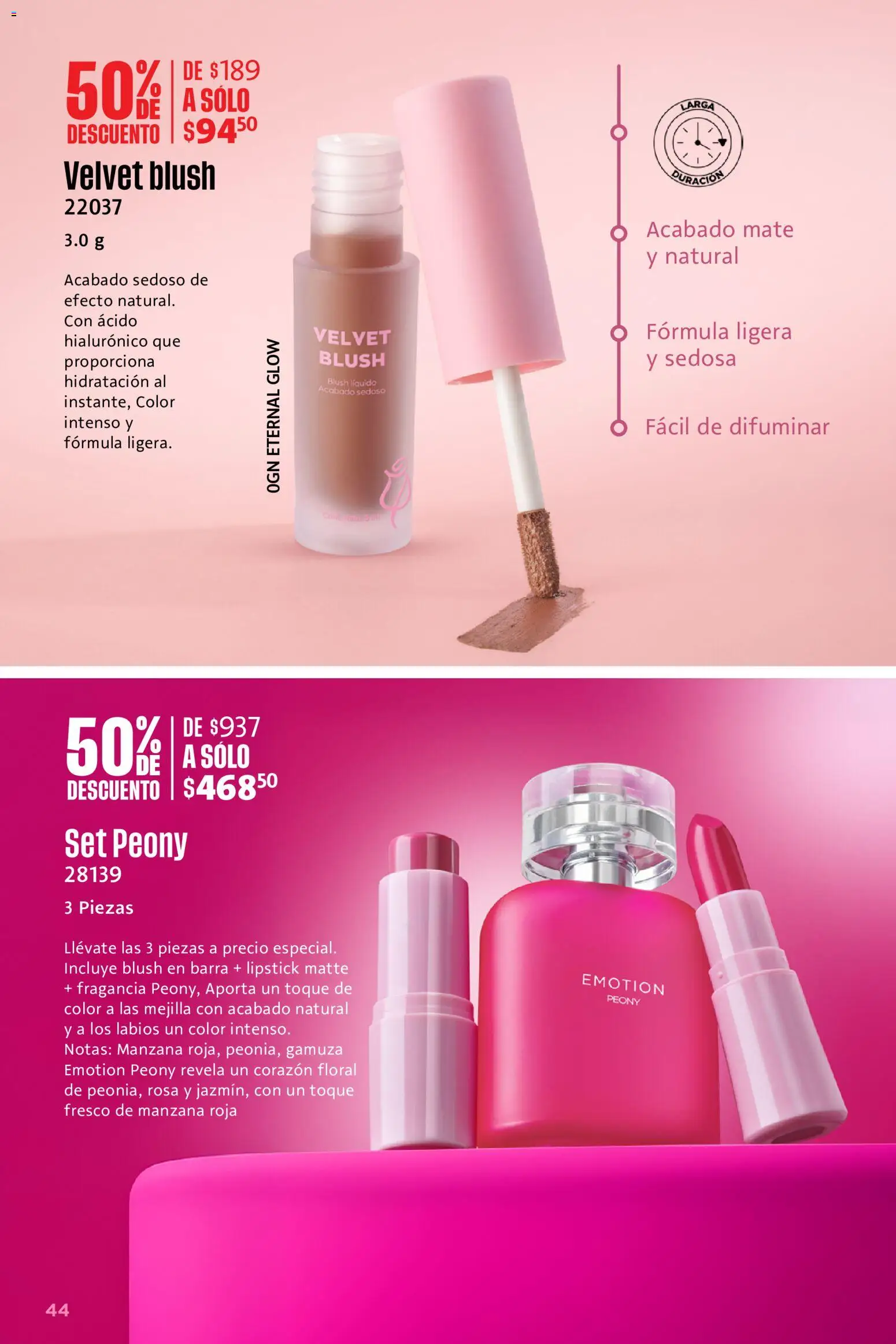 Nuevas ofertas de Ilusión válidas en toda la República Mexicana desde el 01.06.2026. ¡Encuentra las mejores ofertas en Ilusión catálogo Rebajas de Verano! | Página: 44 | Productos: Gamuza, Barra, Mate, Fragancia