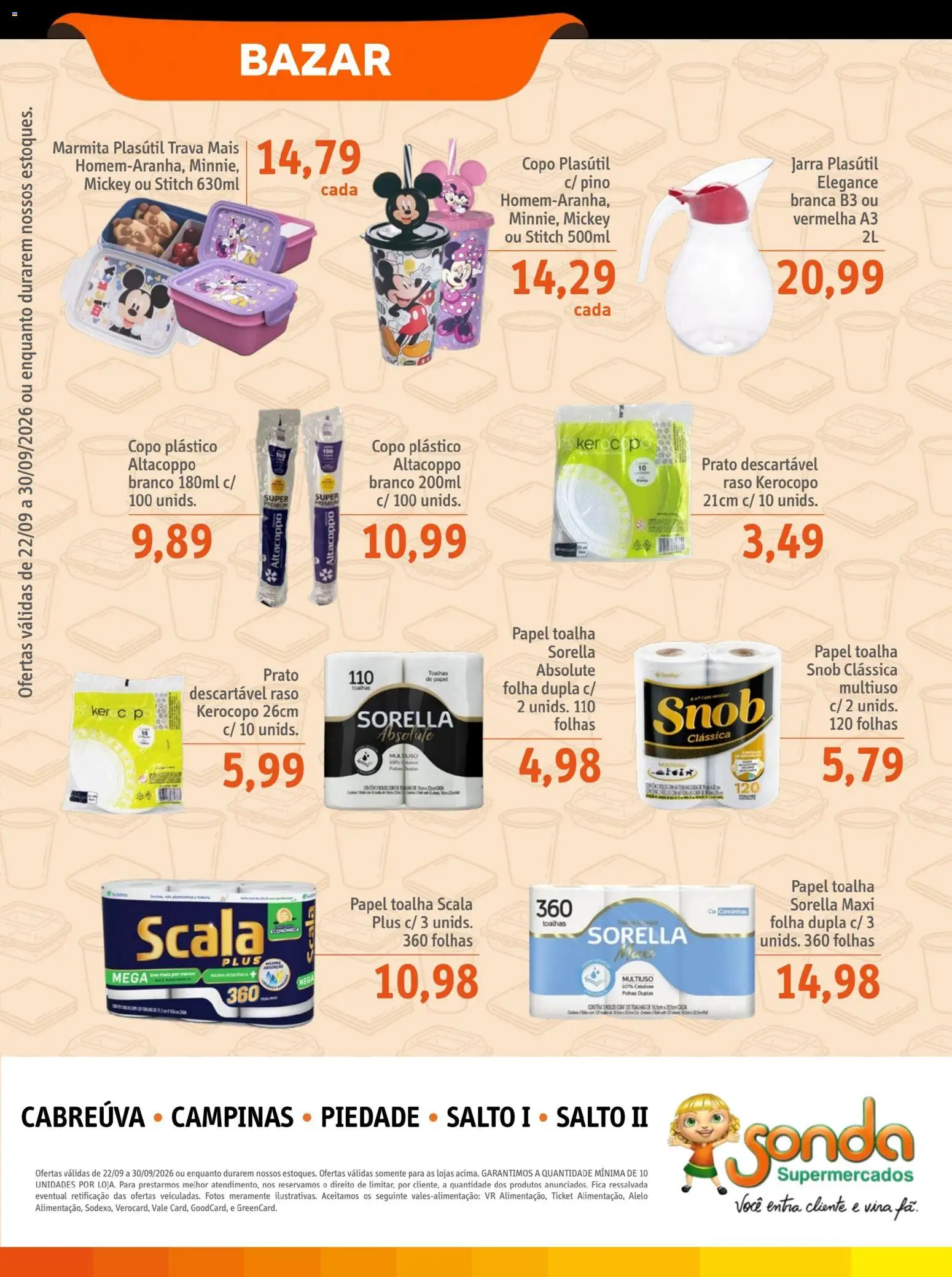 Sonda Folheto - válido de 22/09/2026 | Página: 7 | Produtos: Papel toalha, Jarra