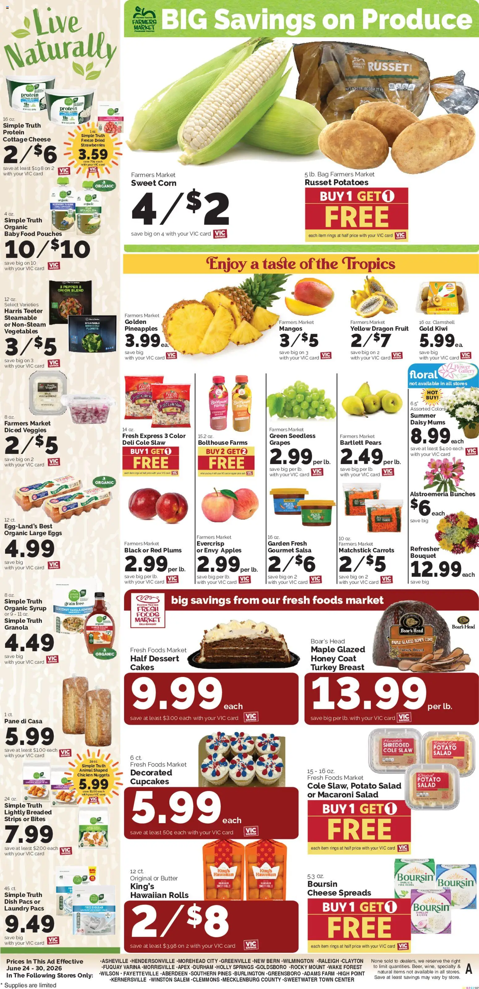 Harris Teeter Weekly Ad - NC - valid from 06/24/2026 | Page: 11 | Products: Cheese, Strawberries, Kiwi, Baby food