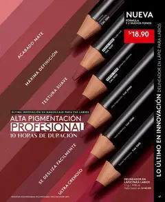 Vista previa de folleto Ésika catálogo - Campaña 12 de la Ésika válido desde 11/07/2026 | Página: 47 | Productos: Delineador, Vino, Maquillaje