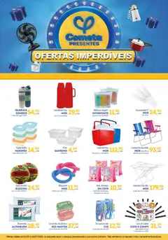 Cometa Supermercados ofertas Presentes - Pré-Visualização do folheto da loja Cometa Supermercados, válido de 01/07/2026 | Página: 1 | Produtos: Tesoura, Cadeira, Garrafa térmica, Caixa