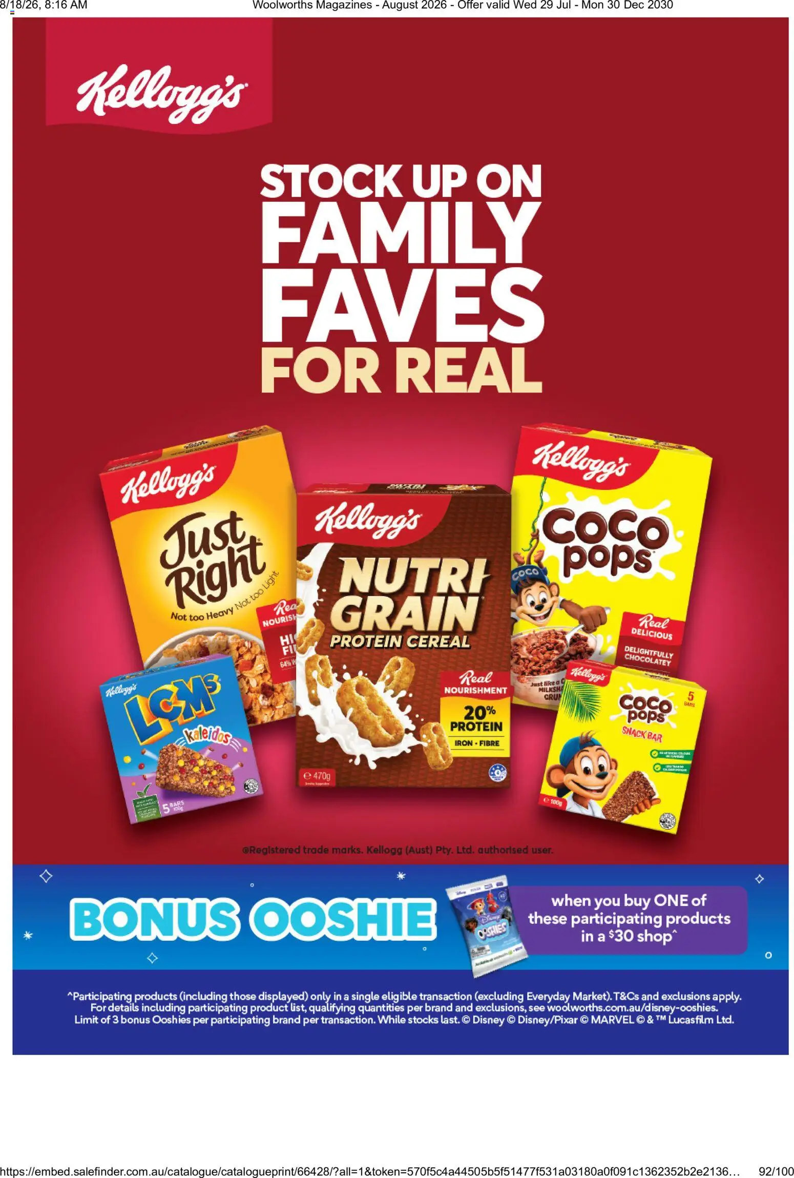Woolworths catalogue - valid from 01/08/2026 | Page: 92 | Products: Protein, Cereal