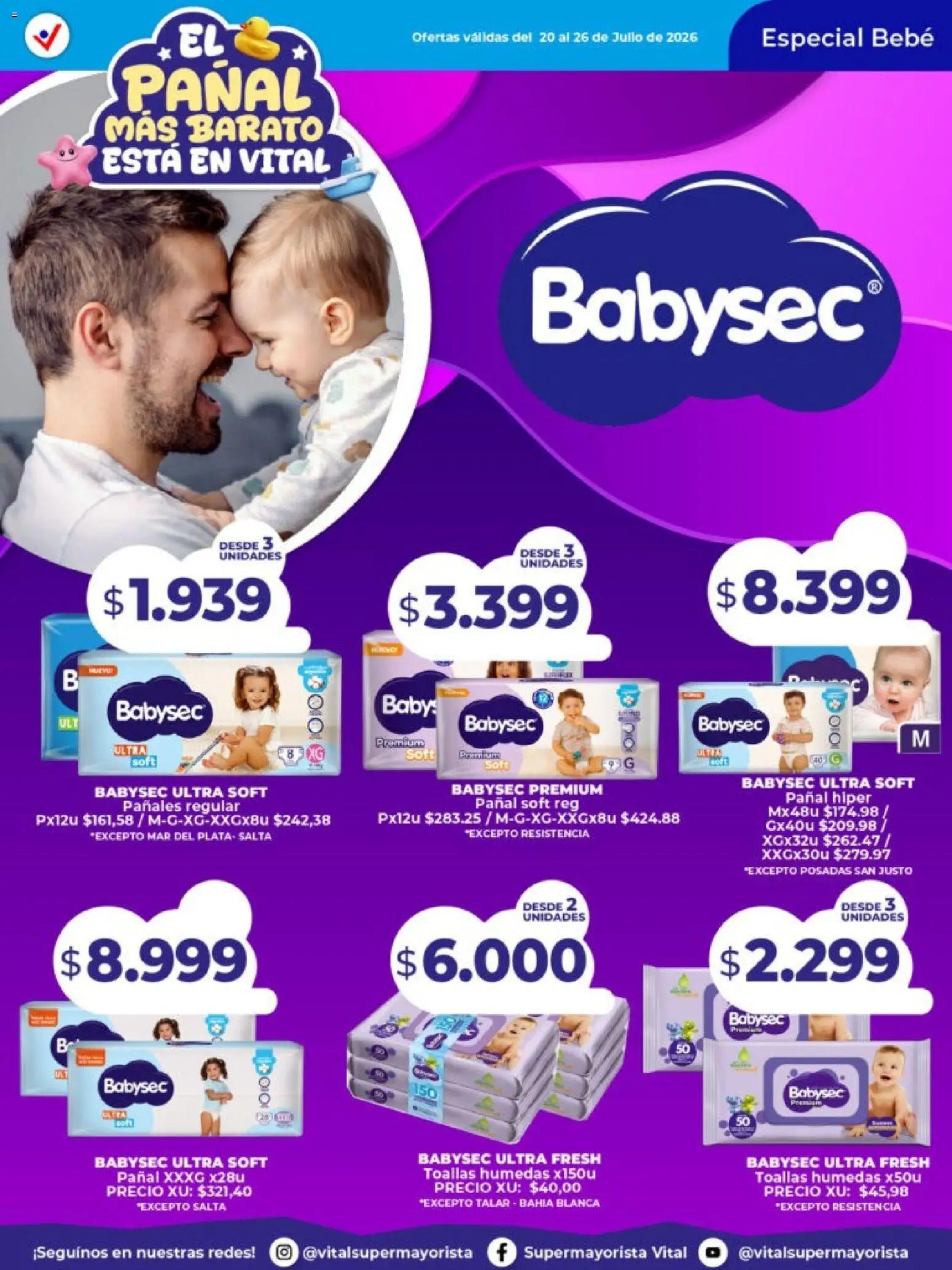 Vital - Especial de pañales │ válido desde el 20/07/2026 | Página: 2 | Productos: Toallas, Pañales