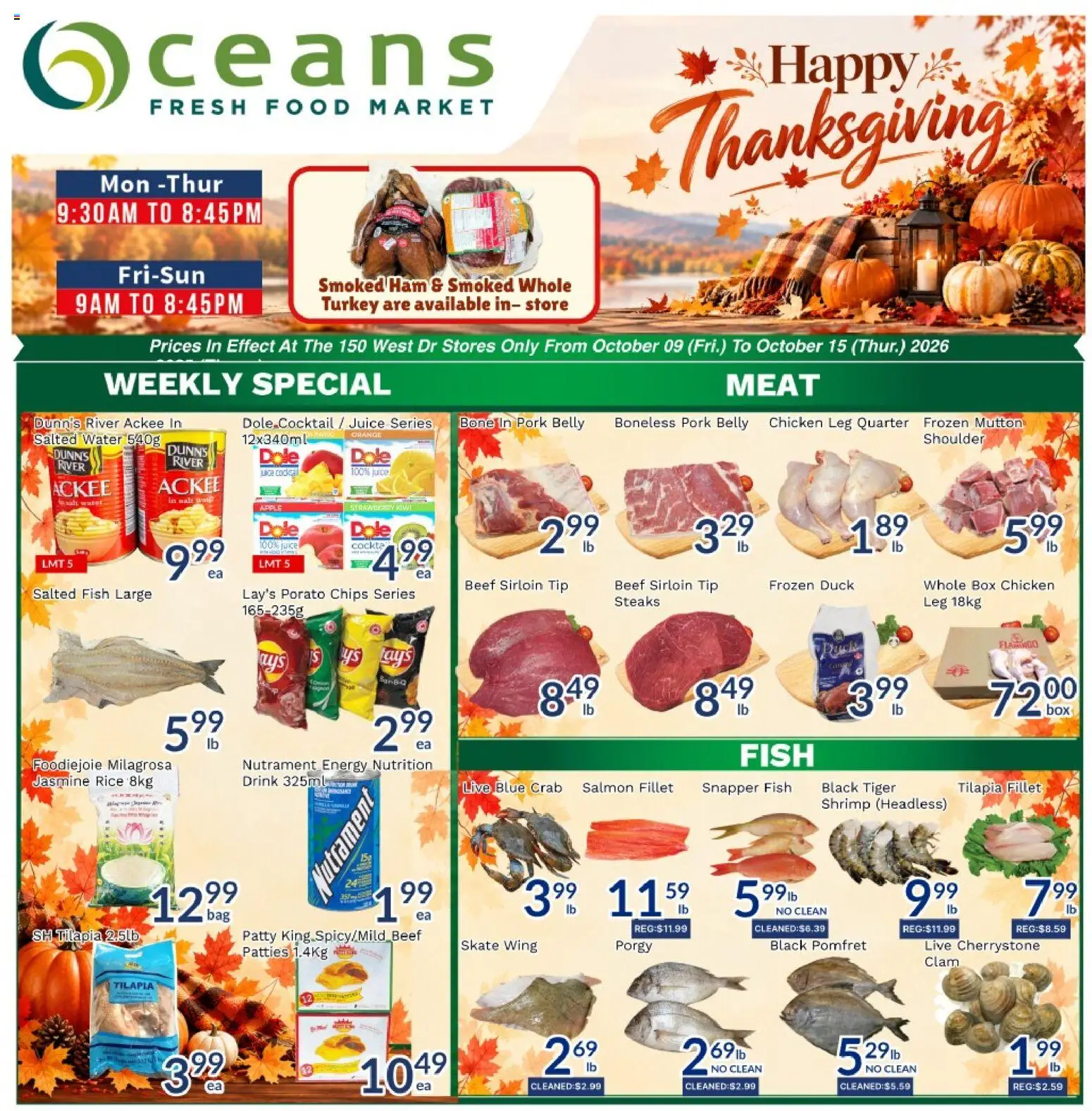 Oceans flyer valid from Oct 9, 2026 | Page: 1