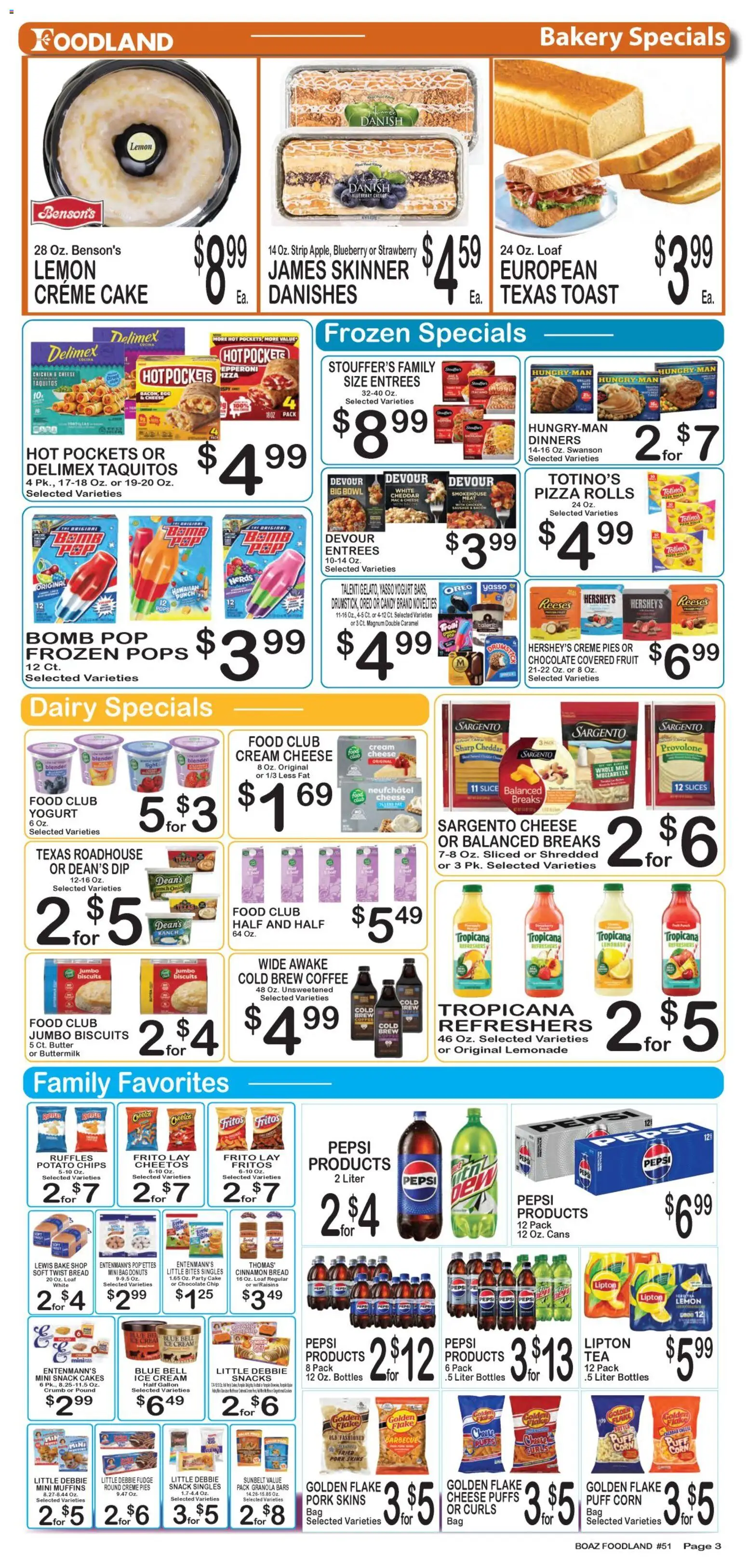 Foodland Weekly Ad - valid from 08/18/2026 | Page: 3 | Products: Corn, Potato chips, Ice, Magnum