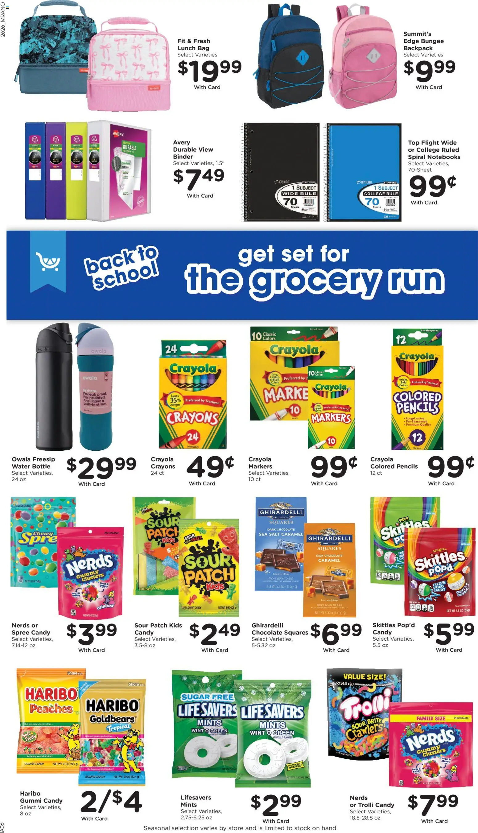 Mariano's Weekly Ad - valid from 07/29/2026 | Page: 18 | Products: Peaches, Water, Sugar, Backpack