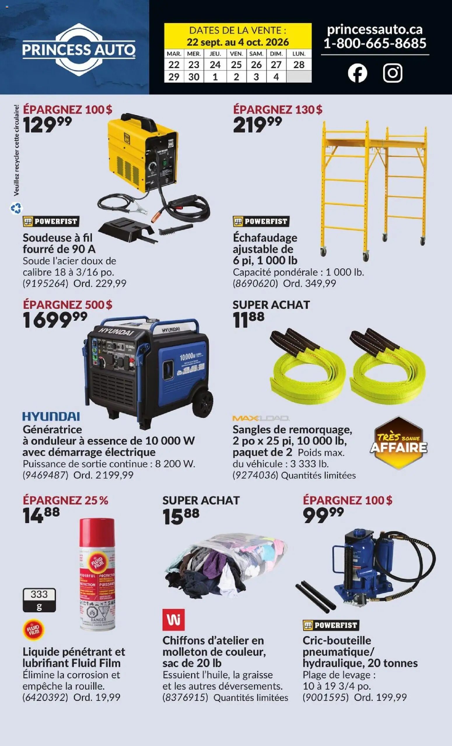 Princess Auto flyer valid from Sep 22, 2026 | Page: 2