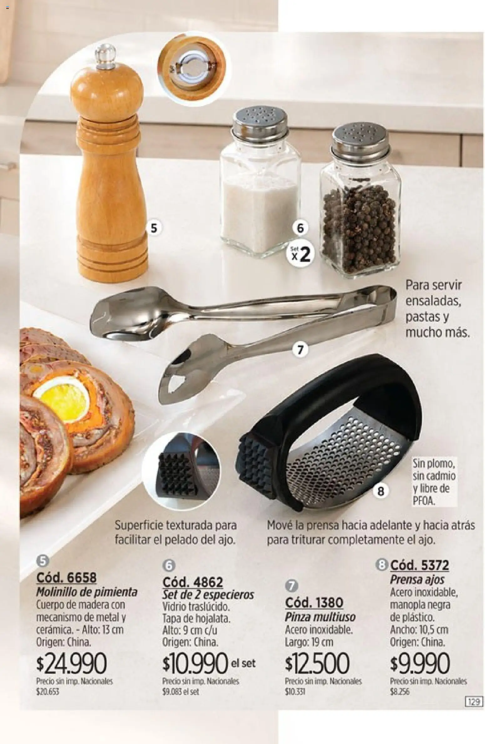 Catálogo Amodil Campaña 16 │ válido desde el 19/09/2026 | Página: 129 | Productos: Prensa, Pinza, Manopla, Pimienta