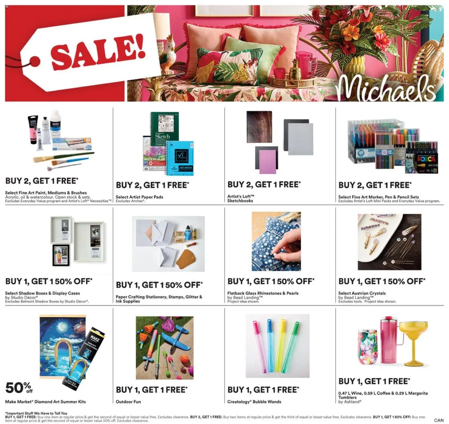 Michaels Ad - valid from 07/03/2026 | Page: 2 | Products: Pen, Ink, Oil, Coffee