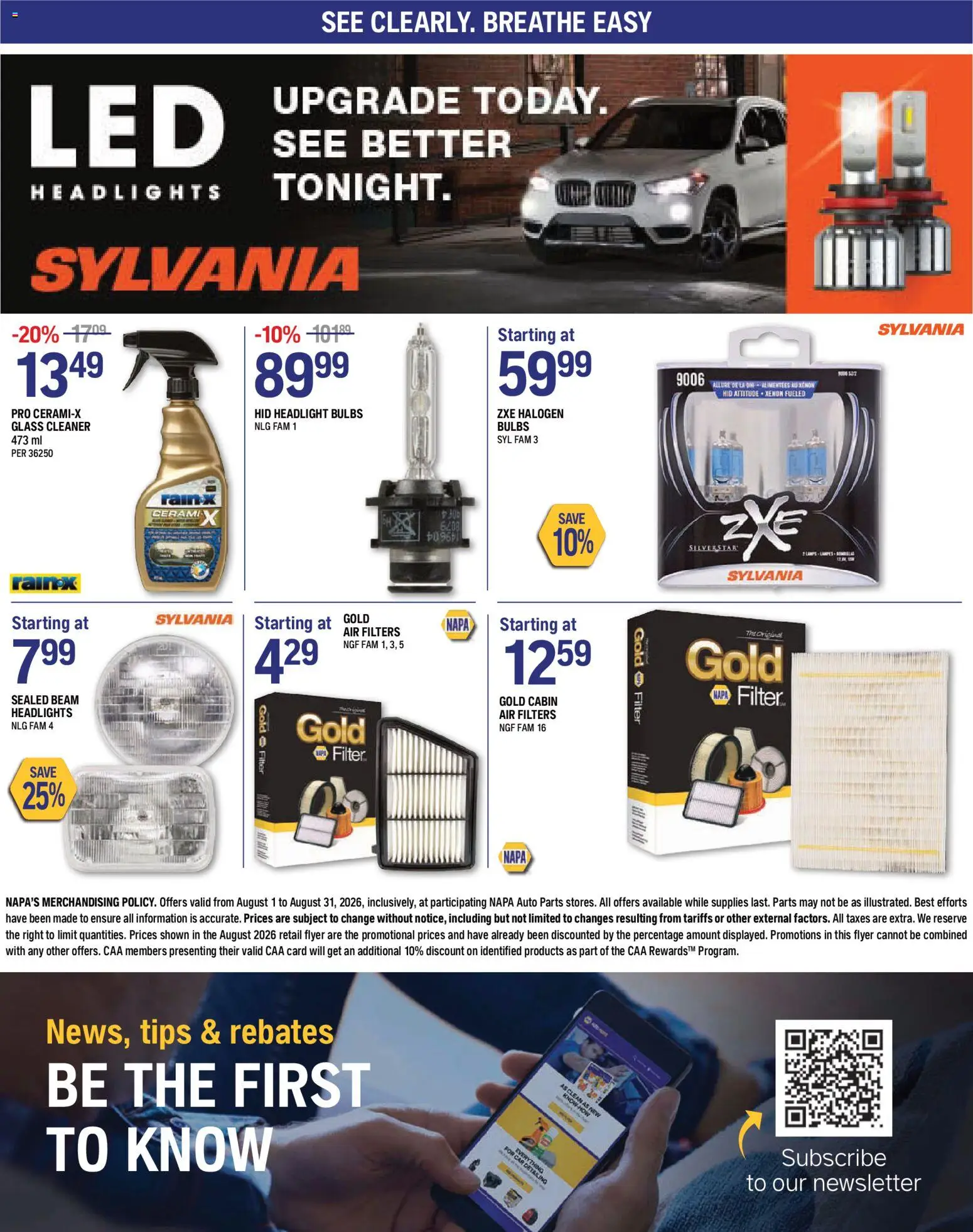 NAPA Auto Parts flyer valid from Aug 1, 2026 | Page: 8