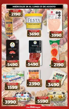 Vista previa QUESO AZUL DIA X 120 G., Queso Azul Dia válido desde el 26/08/2026 | Página: 2 | Productos: Peso, Mascarpone, Queso azul, Jamón