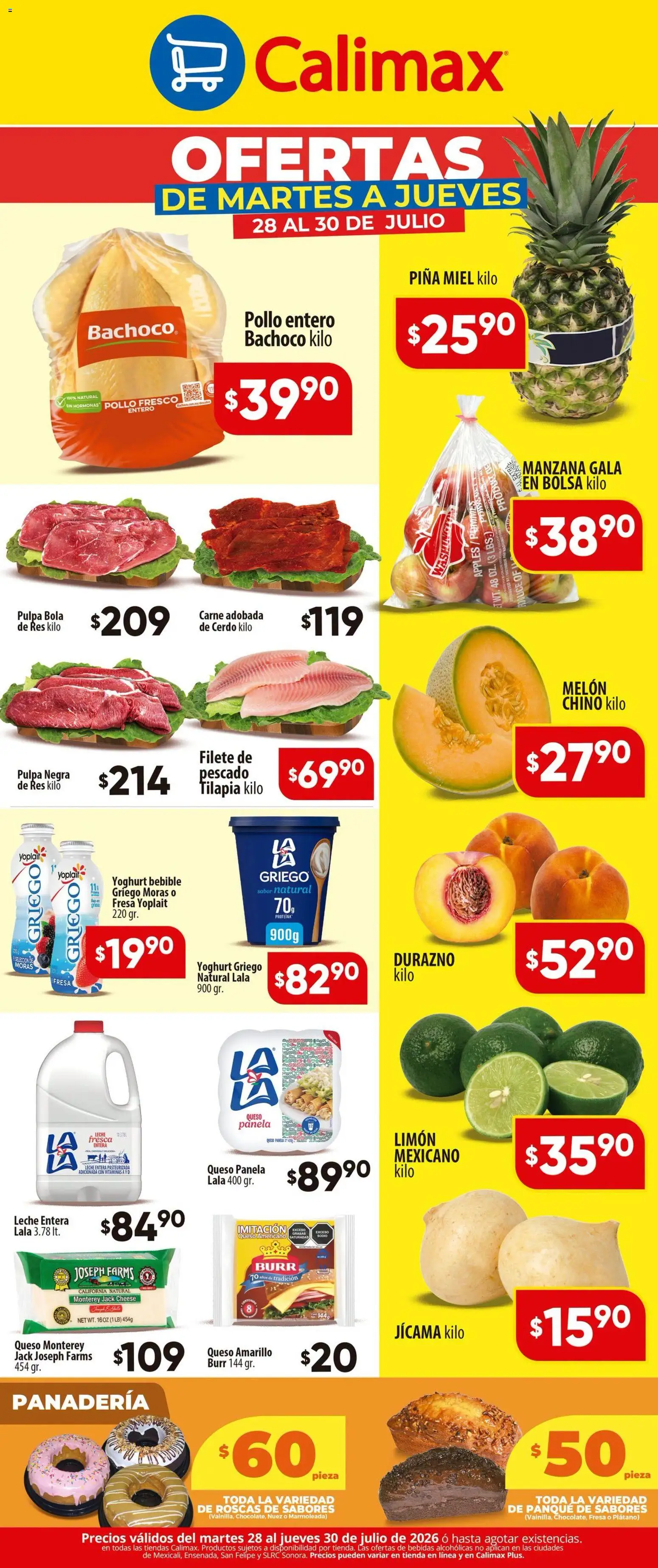 Nuevas ofertas de Calimax válidas en toda la República Mexicana desde el 28/07/2026. ¡Encuentra las mejores ofertas en Calimax folleto! | Página: 2 | Productos: Pollo, Melón, Queso, Vitaminas