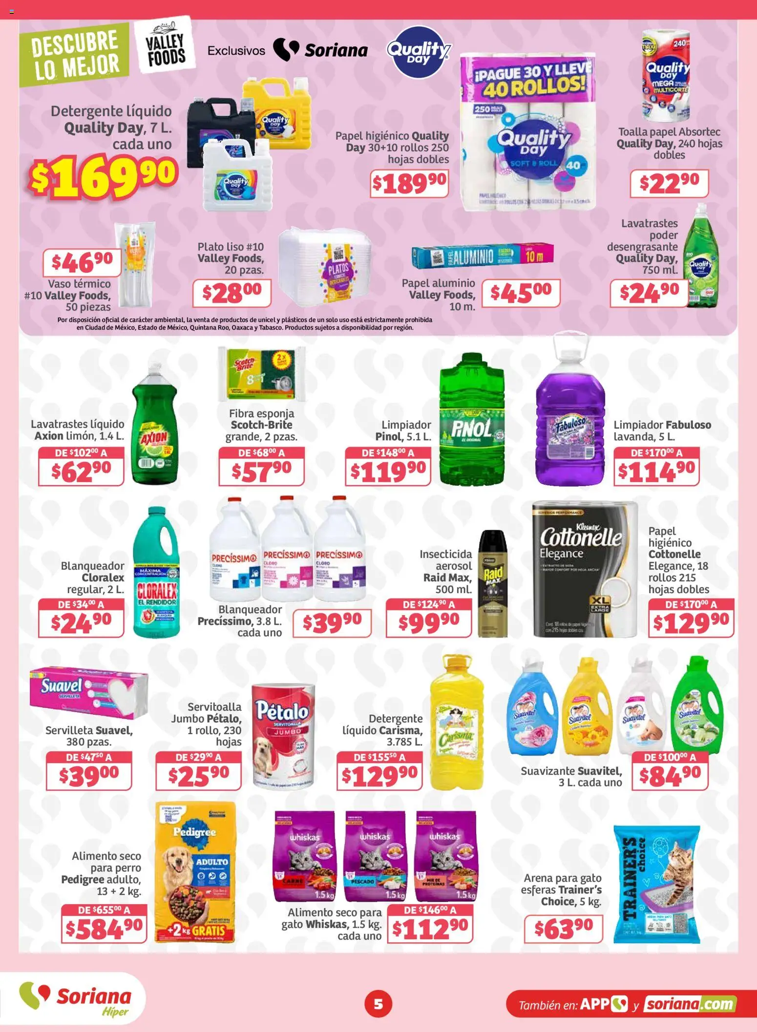 Nuevas ofertas de Soriana válidas en toda la República Mexicana desde el 06/08/2026. ¡Encuentra las mejores ofertas en Soriana folleto! | Página: 5