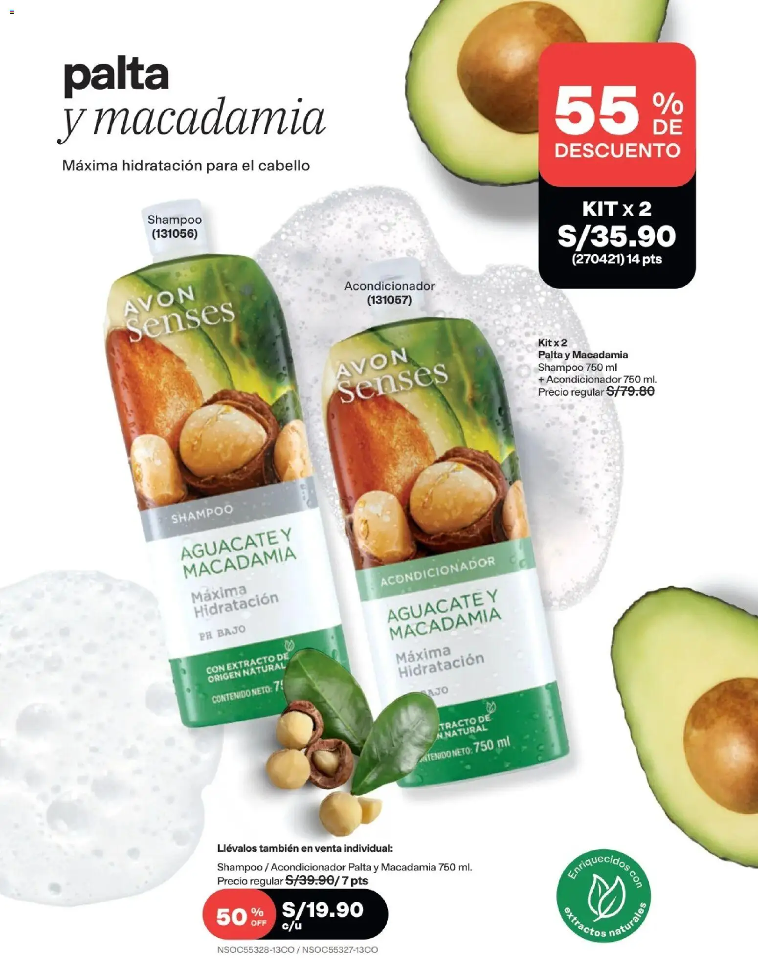 Catálogo Avon válido desde 29/08/2026 | Página: 170 | Productos: Shampoo, Acondicionador, Aguacate, Bajo