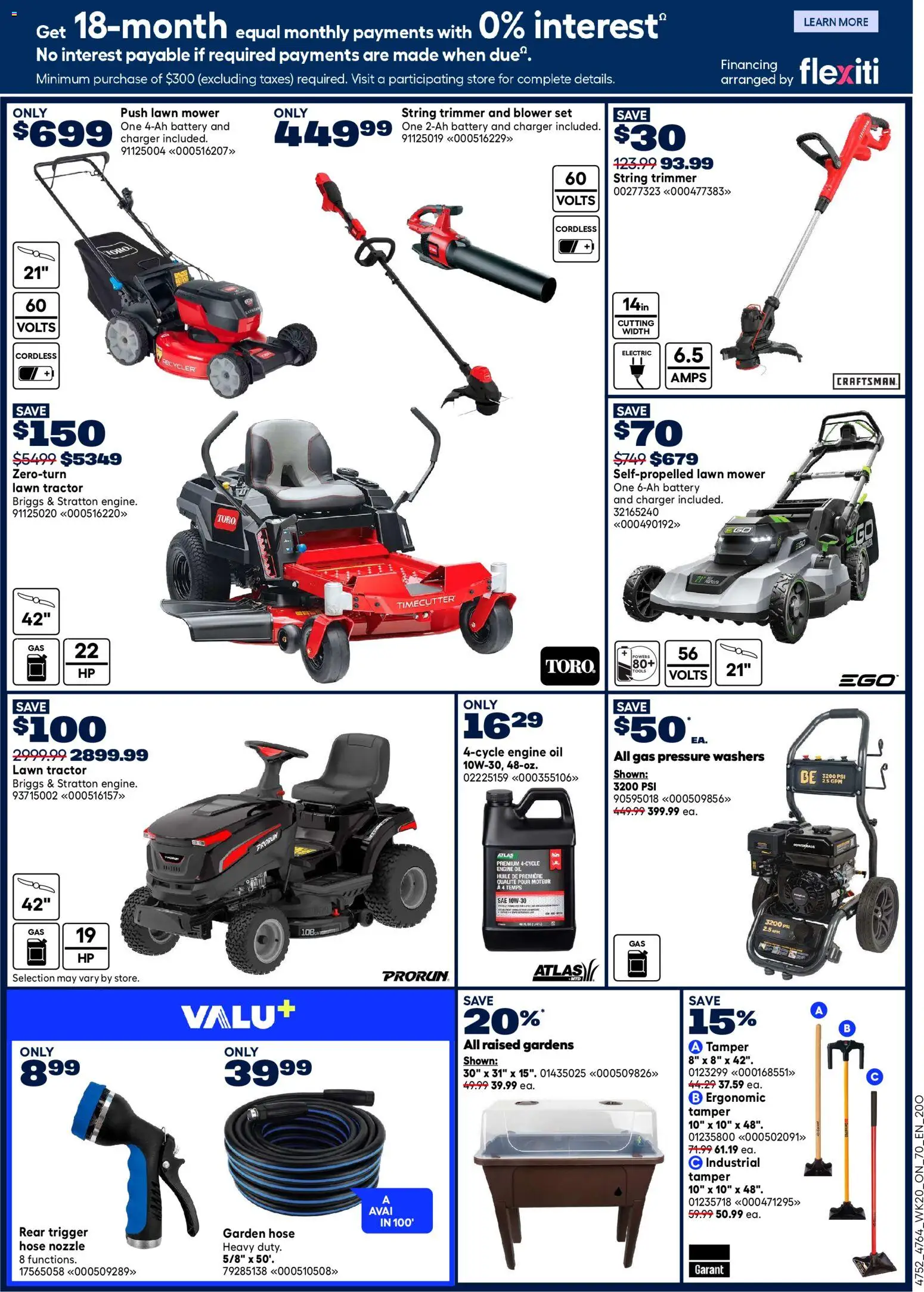 Rona flyer valid from 11.06.2026 | Page: 10 | Products: Mower, Battery, Oil