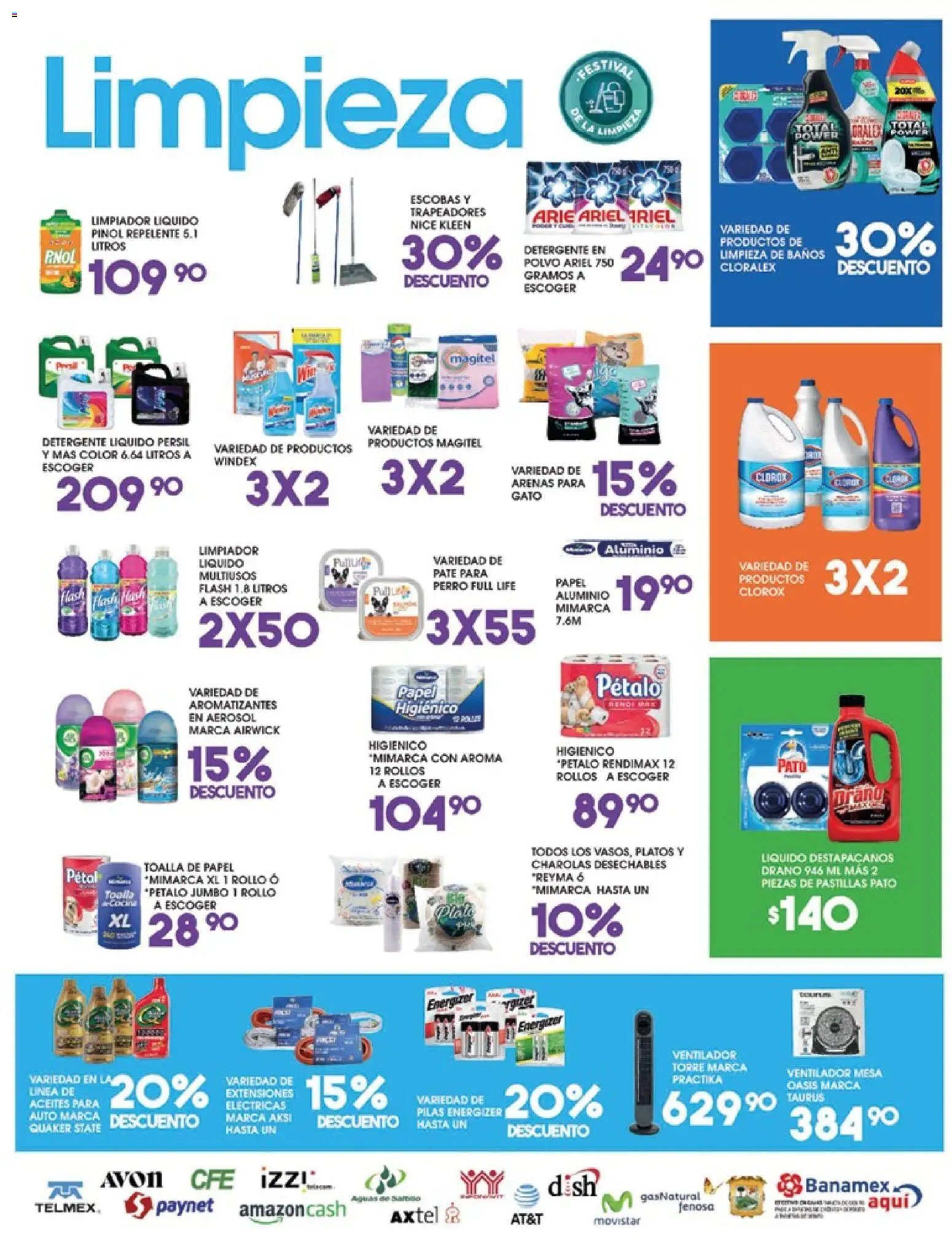 Nuevas ofertas de Alsuper válidas en toda la República Mexicana desde el 26.05.2026. ¡Encuentra las mejores ofertas en Alsuper folleto Saltillo! | Página: 5 | Productos: Limpiador, Paté, Polvo, Pilas