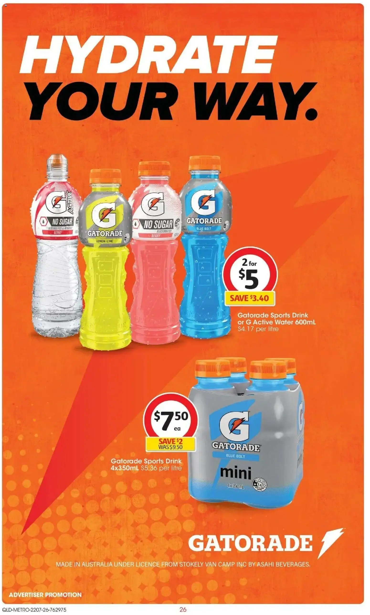 Coles catalogue - valid from 22/07/2026 | Page: 26 | Products: Water, Sugar