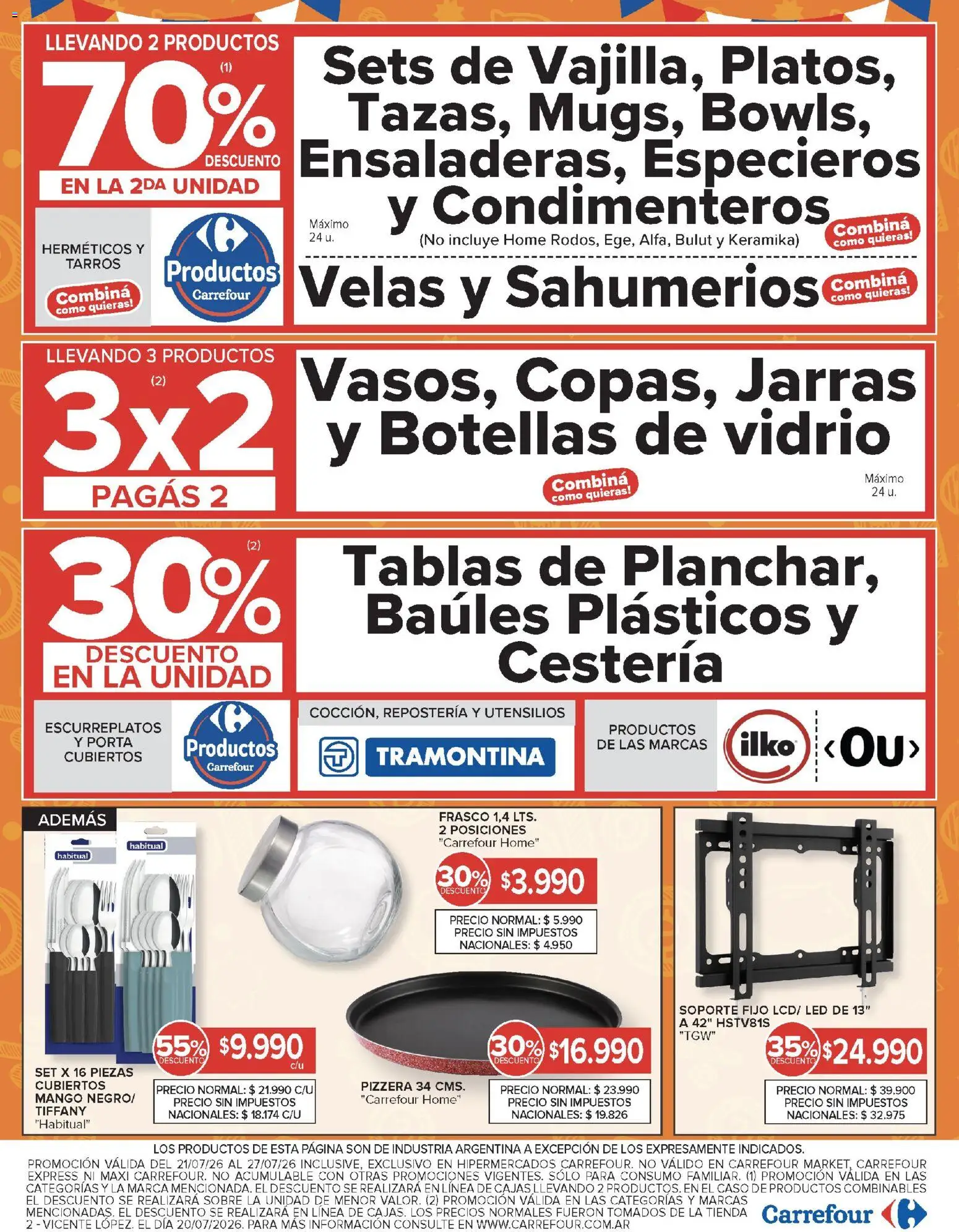 Carrefour - AHORRO FIN DE MES │ válido desde el 21/07/2026 | Página: 21 | Productos: Pizzera, Sobre, Frasco, Mango