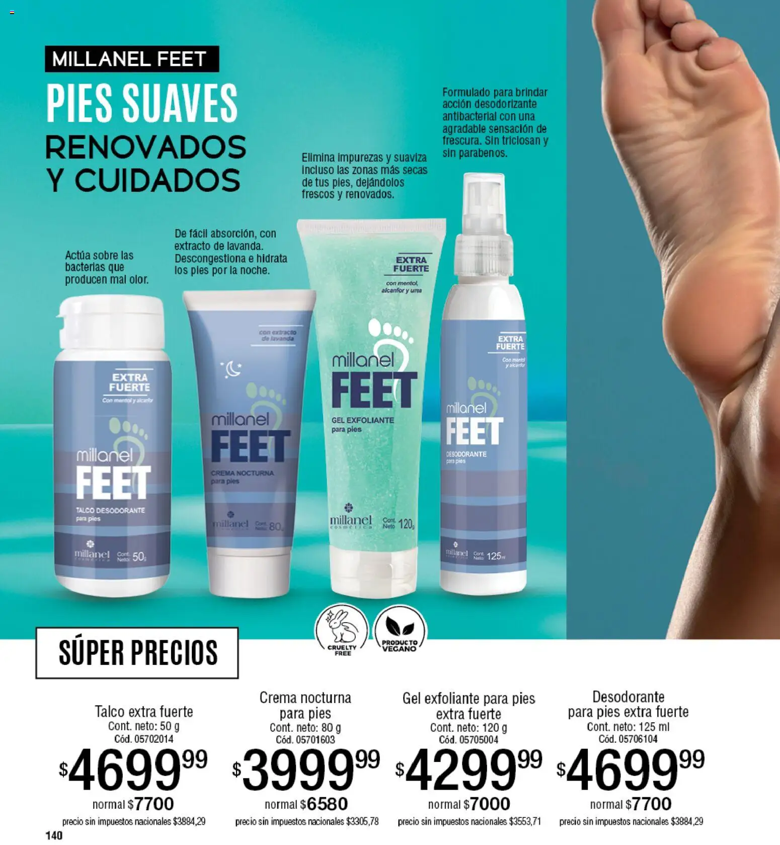 Millanel - Catálogo │ válido desde el 30/03/2026 | Página: 140 | Productos: Sobre, Exfoliante, Desodorante, Crema