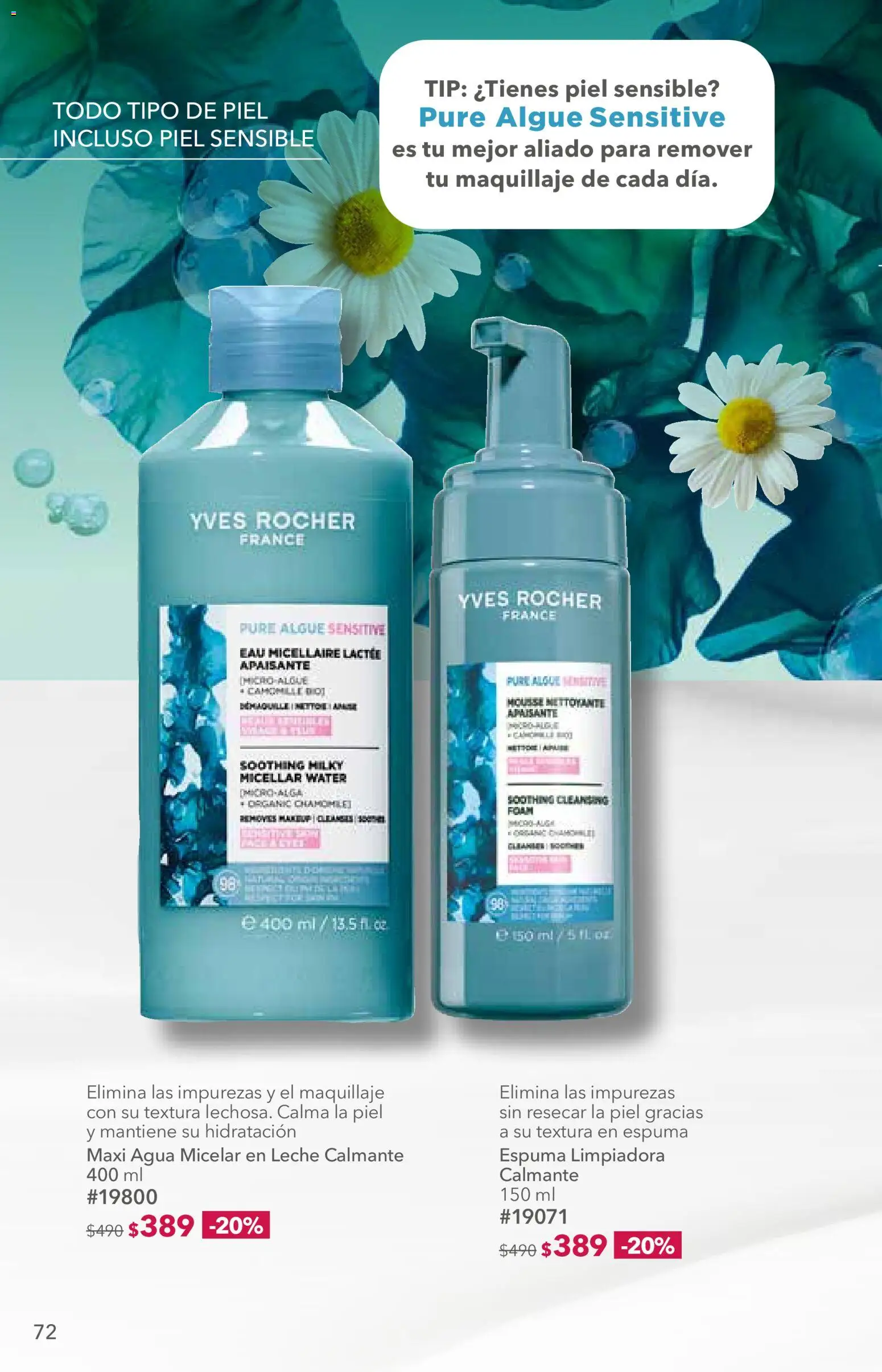 Nuevas ofertas de Yves Rocher válidas en toda la República Mexicana desde el 06/10/2026. ¡Encuentra las mejores ofertas en Yves Rocher campaña 14 2026! | Página: 74 | Productos: Agua, Leche, Maquillaje, Agua micelar