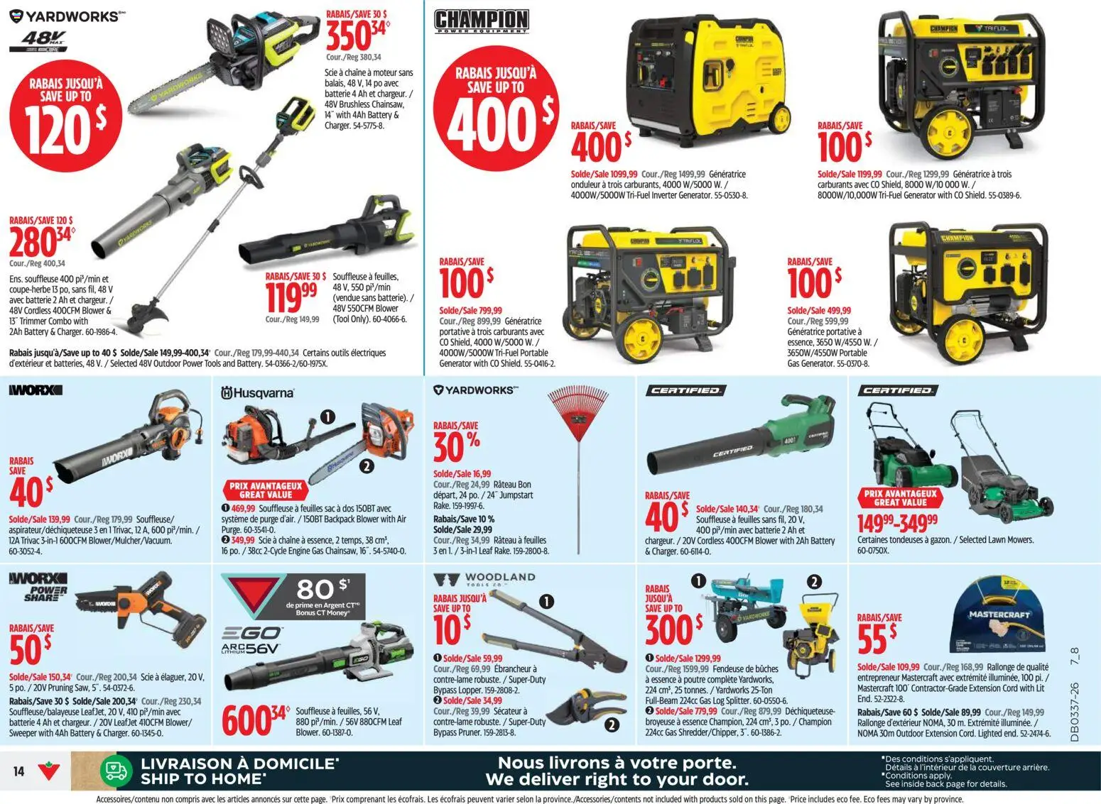 Canadian Tire flyer valid from Sep 10, 2026 | Page: 14 | Products: Backpack, Tools, Battery