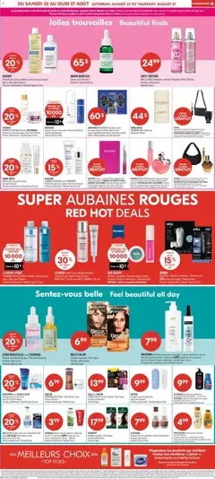 Preview of Pharmaprix weekly flyer / circulaire from shop Pharmaprix valid from Aug 22, 2026 | Page: 10 | Products: Cream, Cap, Fragrance, Deodorant