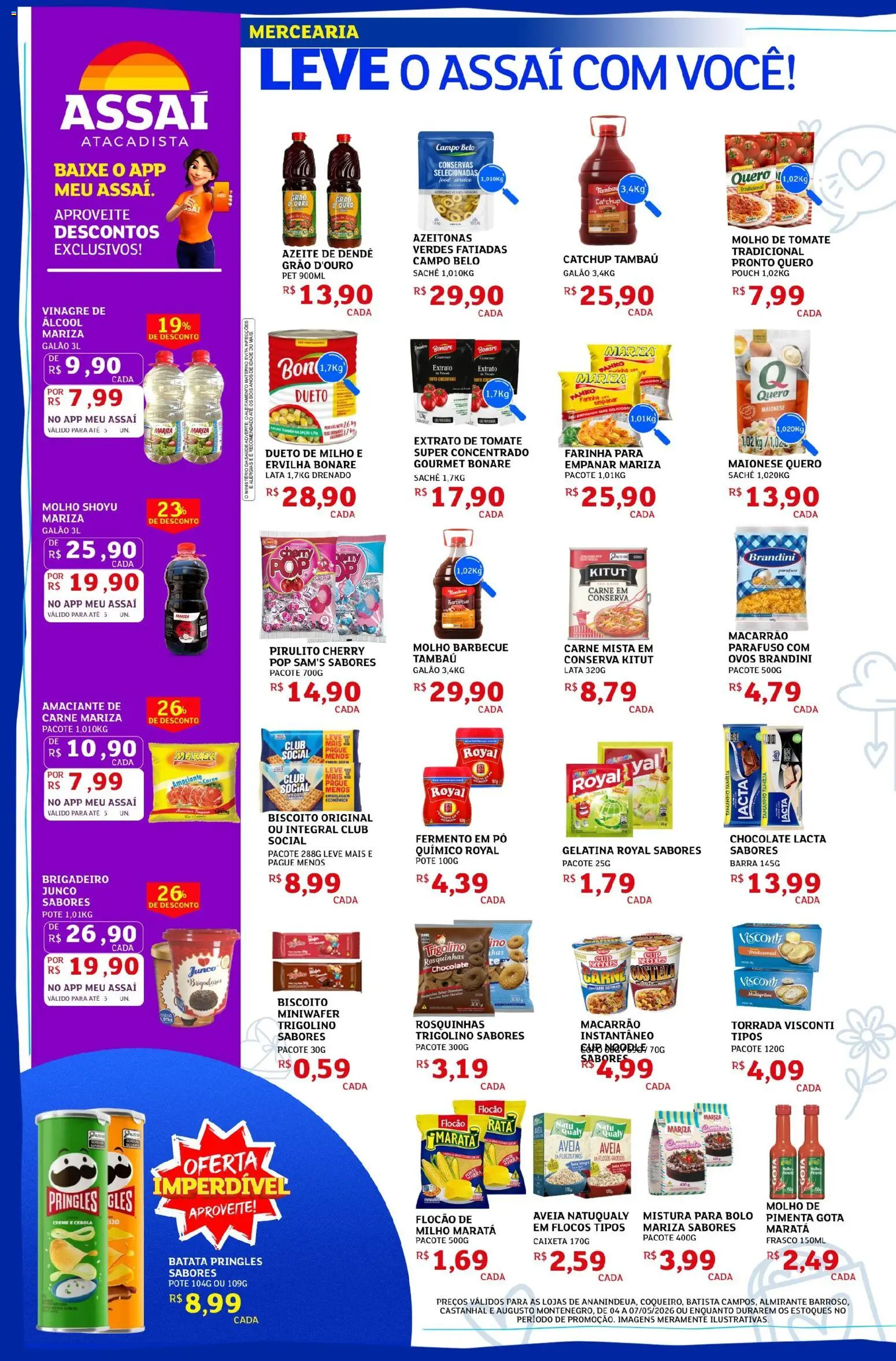 Assaí Atacadista Folheto - válido de 04.05.2026 | Página: 2 | Produtos: Ervilha, Molho de tomate, Molho shoyu, Bolo