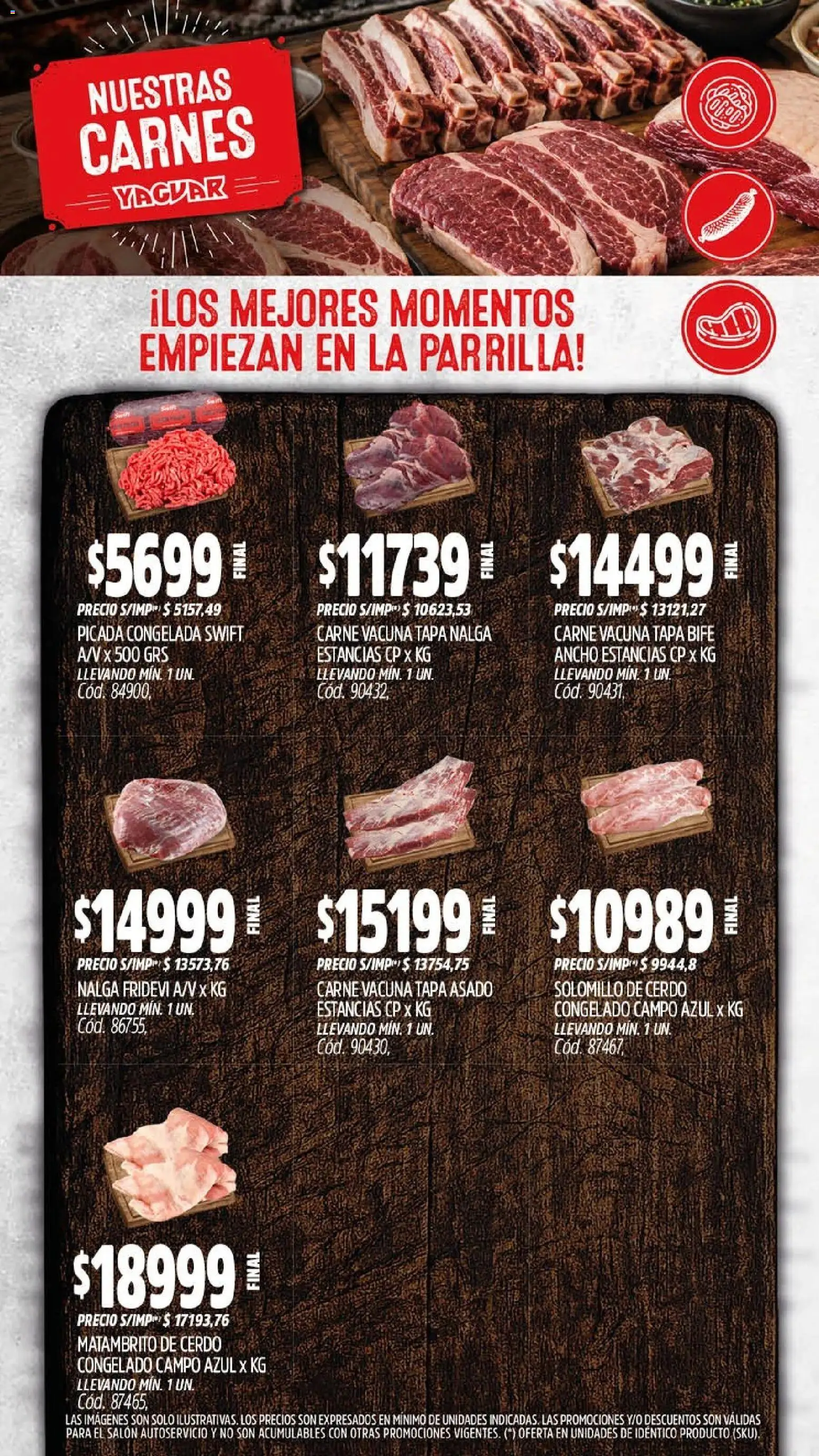 Yaguar - Oferta Semanal Neuquen │ válido desde el 28/09/2026 | Página: 6 | Productos: Parrilla, Bife, Carne, Cerdo