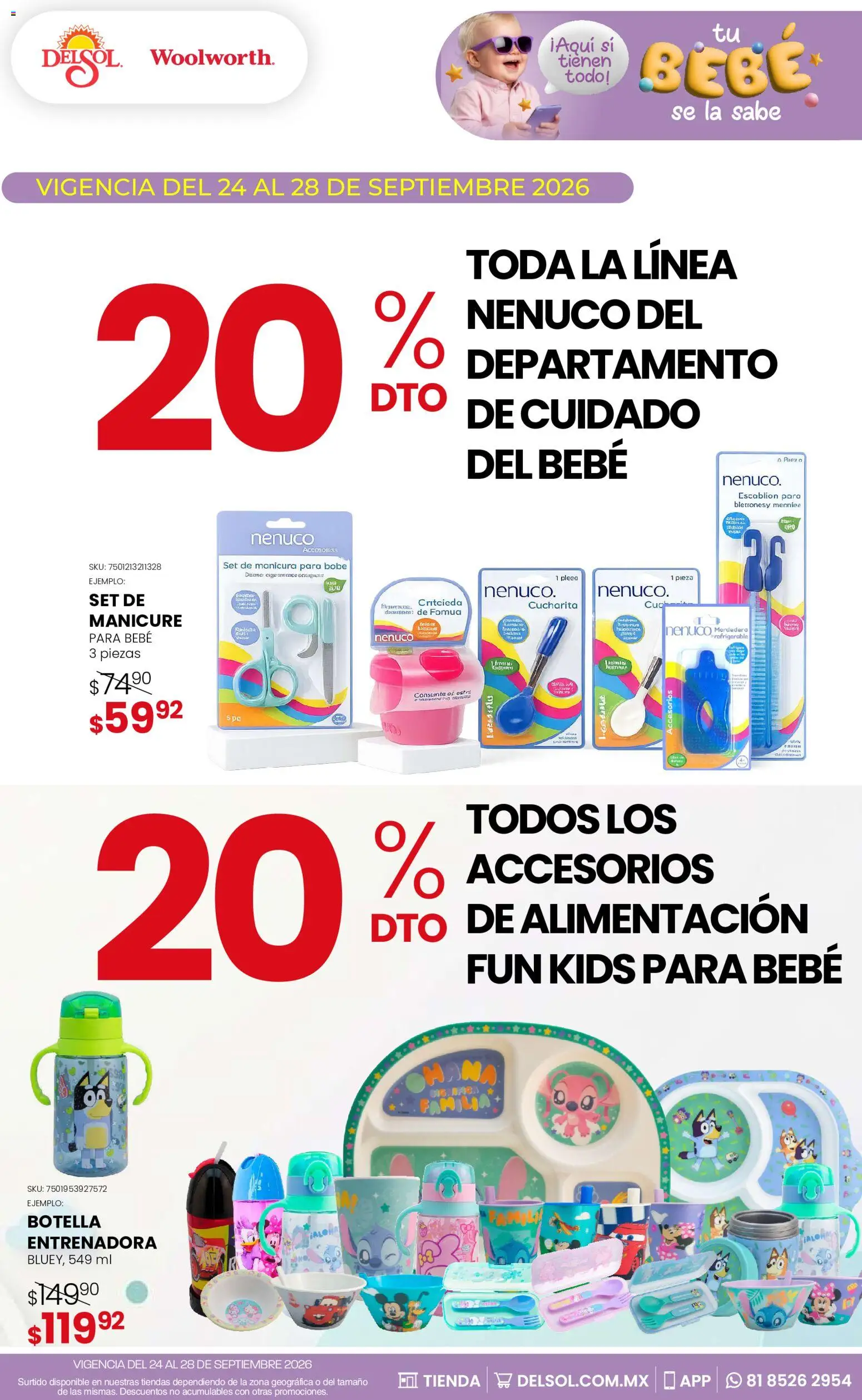 Nuevas ofertas de Del Sol y Woolworth válidas en toda la República Mexicana desde el 24/09/2026. ¡Encuentra las mejores ofertas en Del Sol y Woolworth catálogo! | Página: 16 | Productos: Botella