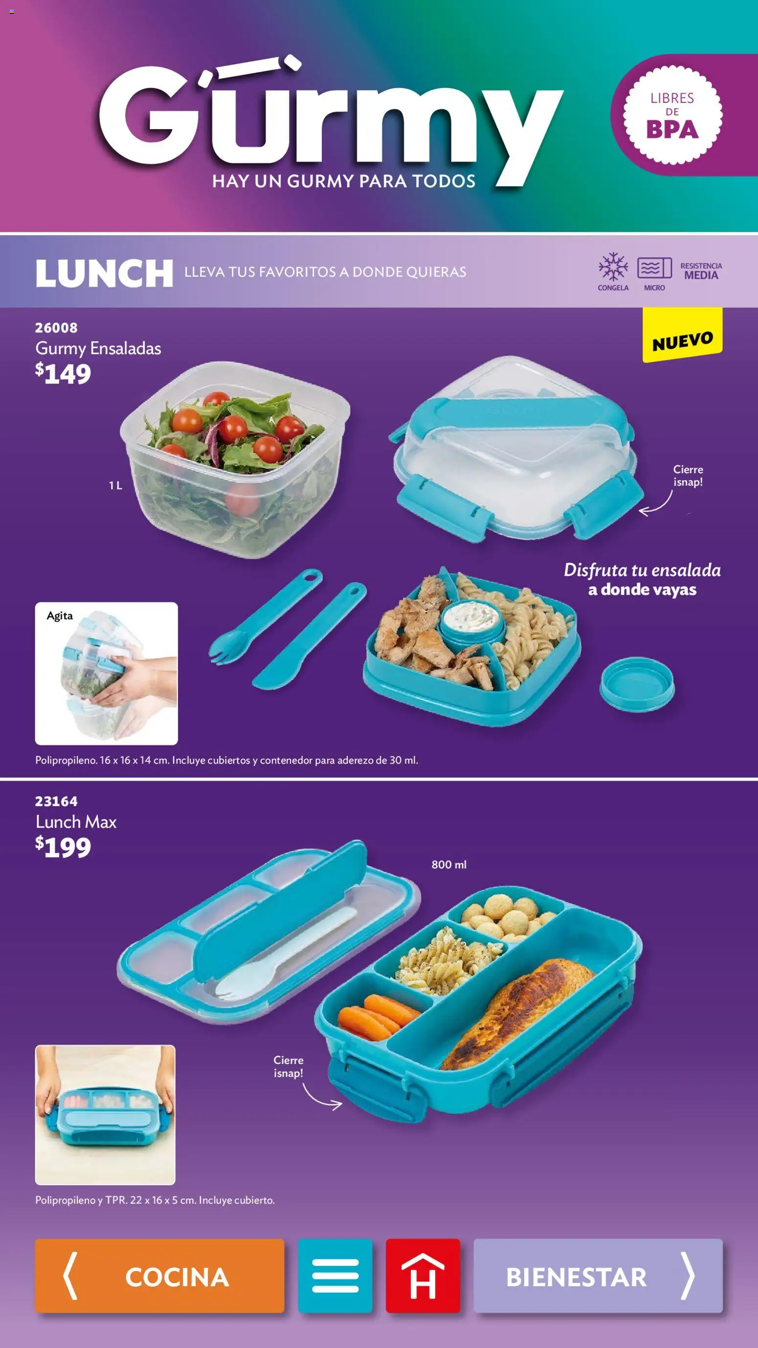 Nuevas ofertas de Betterware válidas en toda la República Mexicana desde el 02/02/2026. ¡Encuentra las mejores ofertas en Betterware campaña 2 2026! | Página: 65 | Productos: Aderezo, Ensalada, Cocina, Contenedor