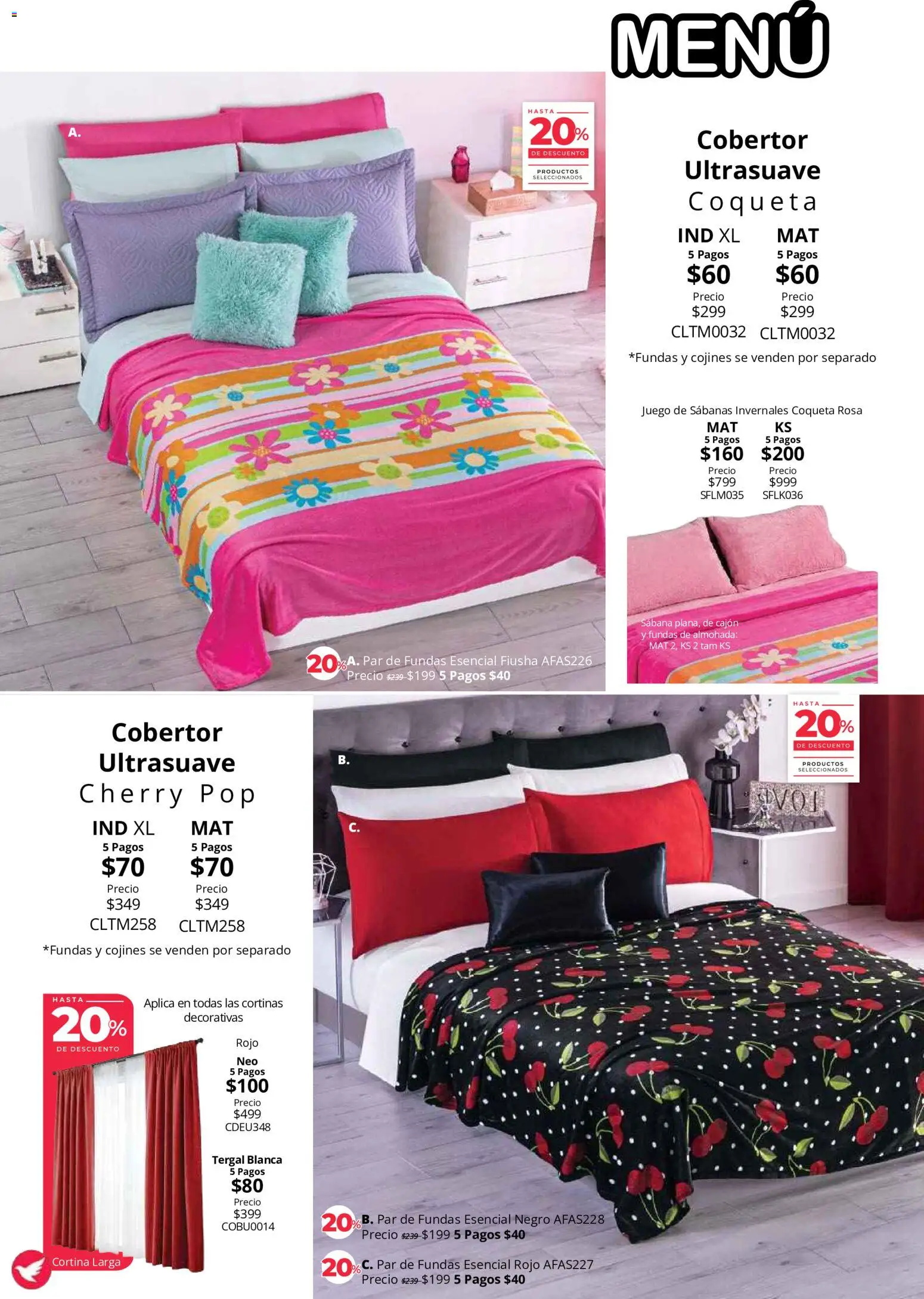 Nuevas ofertas de Colchas Concord válidas en toda la República Mexicana desde el 01/08/2026. ¡Encuentra las mejores ofertas en Colchas Concord catálogo Colección Cobertor! | Página: 117 | Productos: Cobertor, Almohada, Sabanas, Cortinas