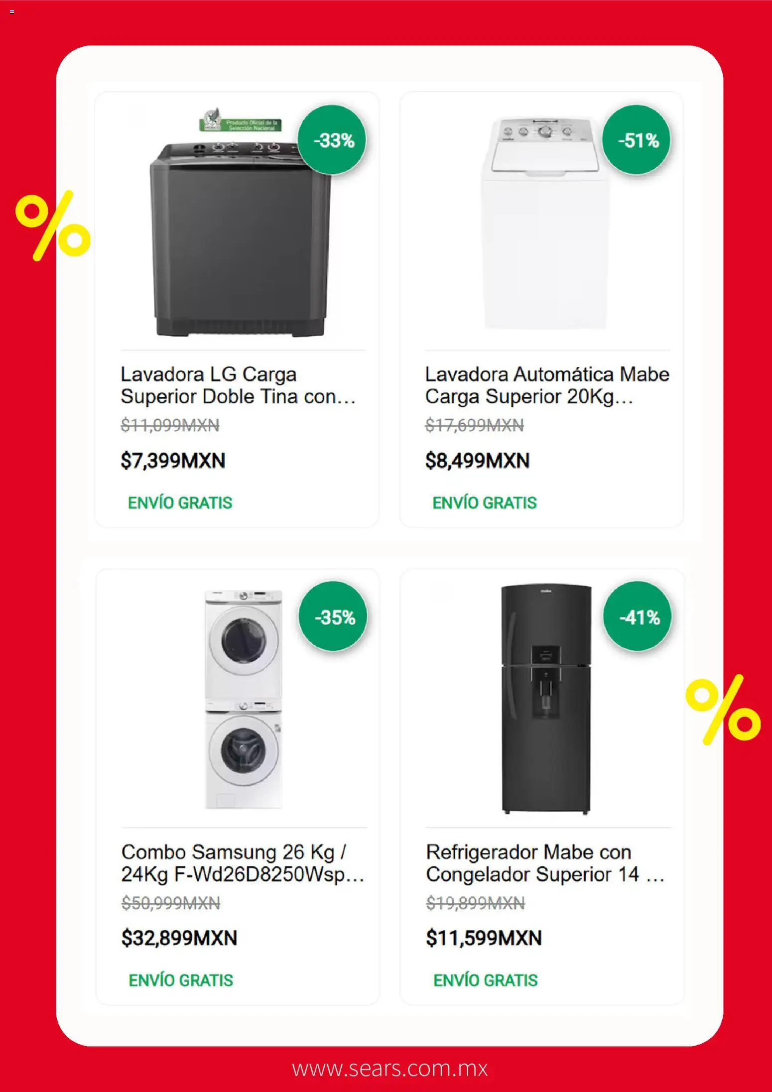 Nuevas ofertas de Sears válidas en toda la República Mexicana desde el 24/07/2026. ¡Encuentra las mejores ofertas en Sears promociones! | Página: 4