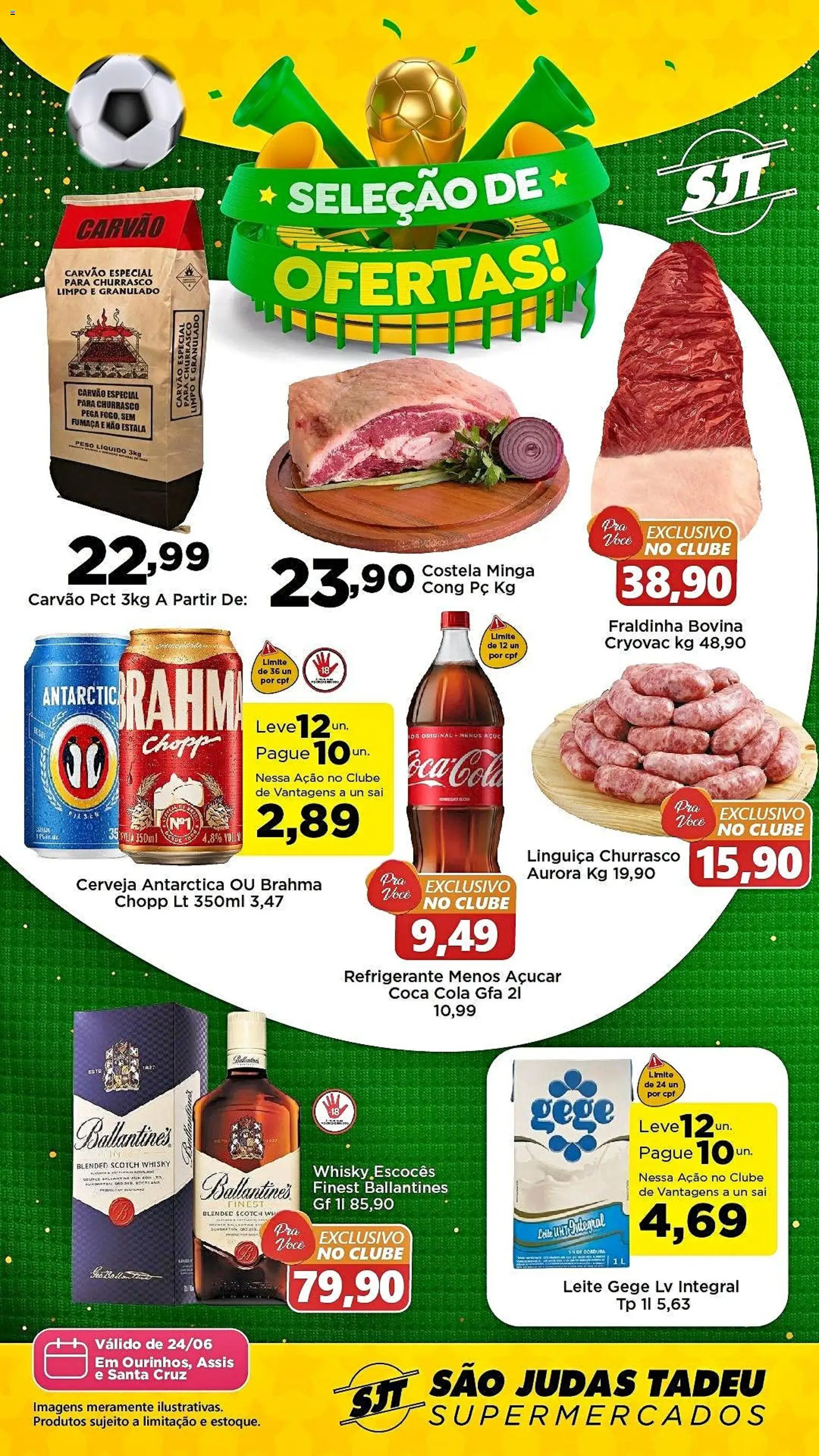 São Judas Tadeu Folheto - válido de 24/06/2026 | Página: 1 | Produtos: Whisky, Cerveja, Açúcar, Refrigerante