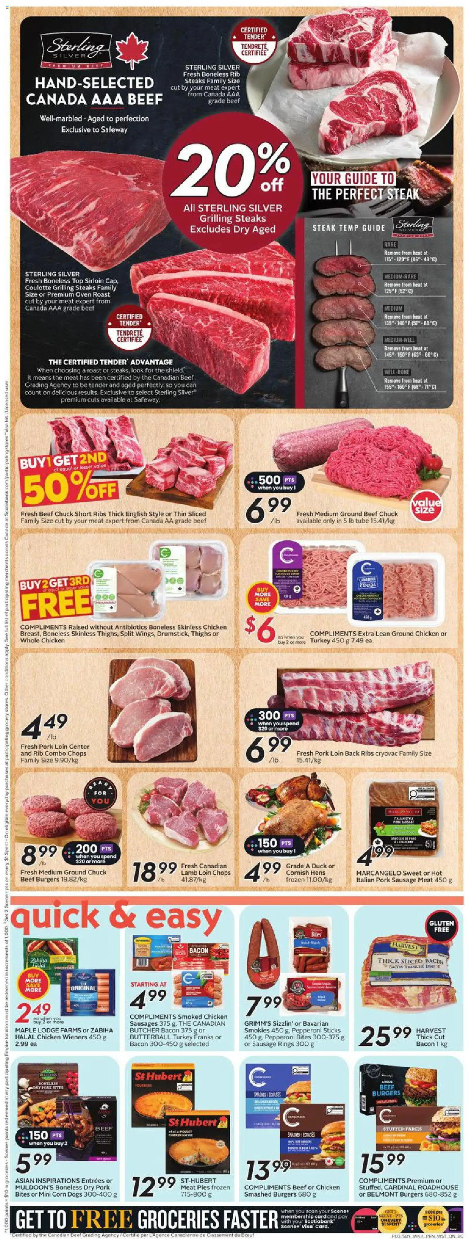 Safeway flyer valid from Jul 9, 2026 | Page: 6 | Products: Beef, Oven, Chicken, Pork