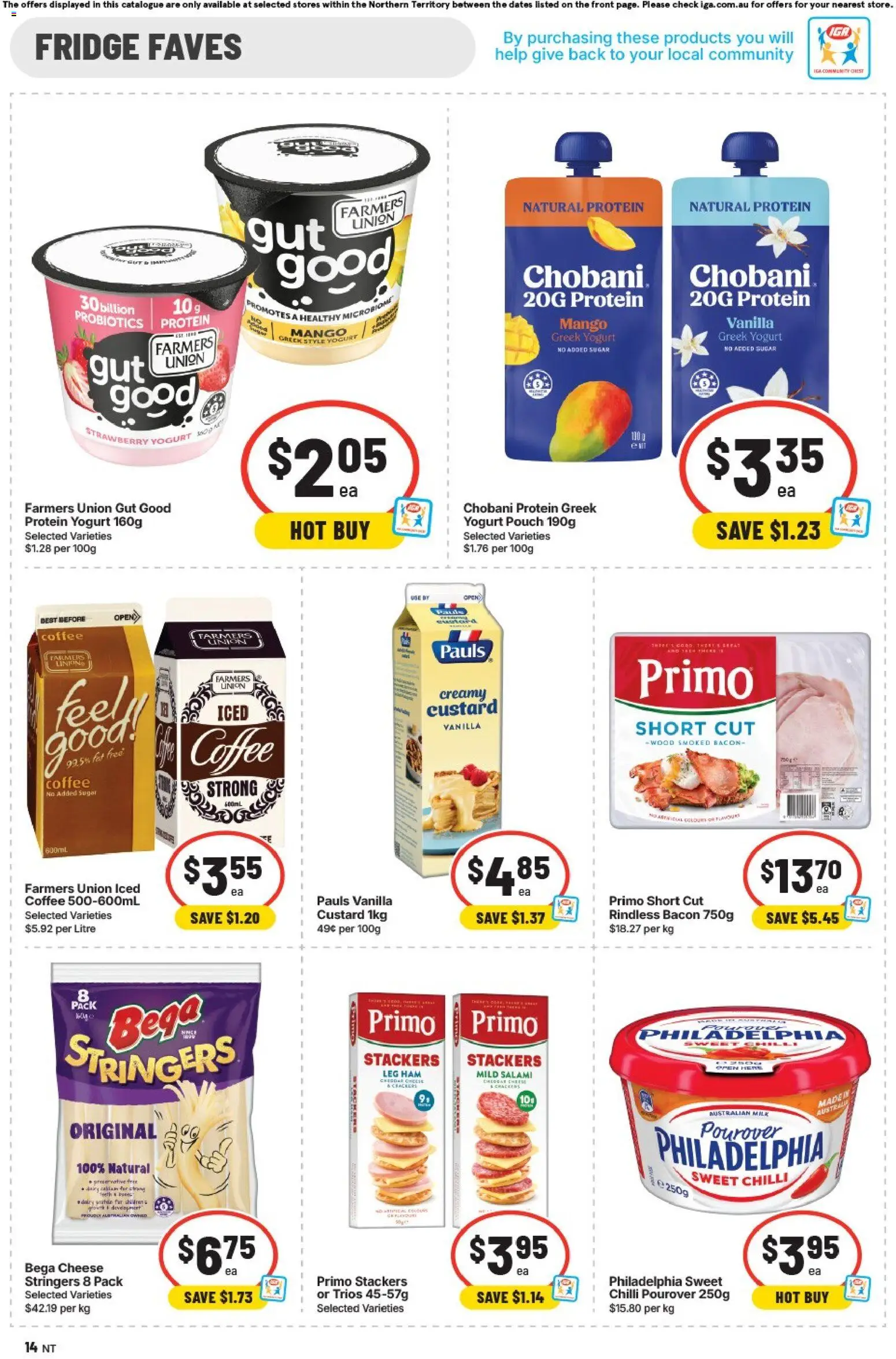 IGA catalogue - valid from 05/08/2026 | Page: 14 | Products: Ham, Sugar, Mango, Fridge