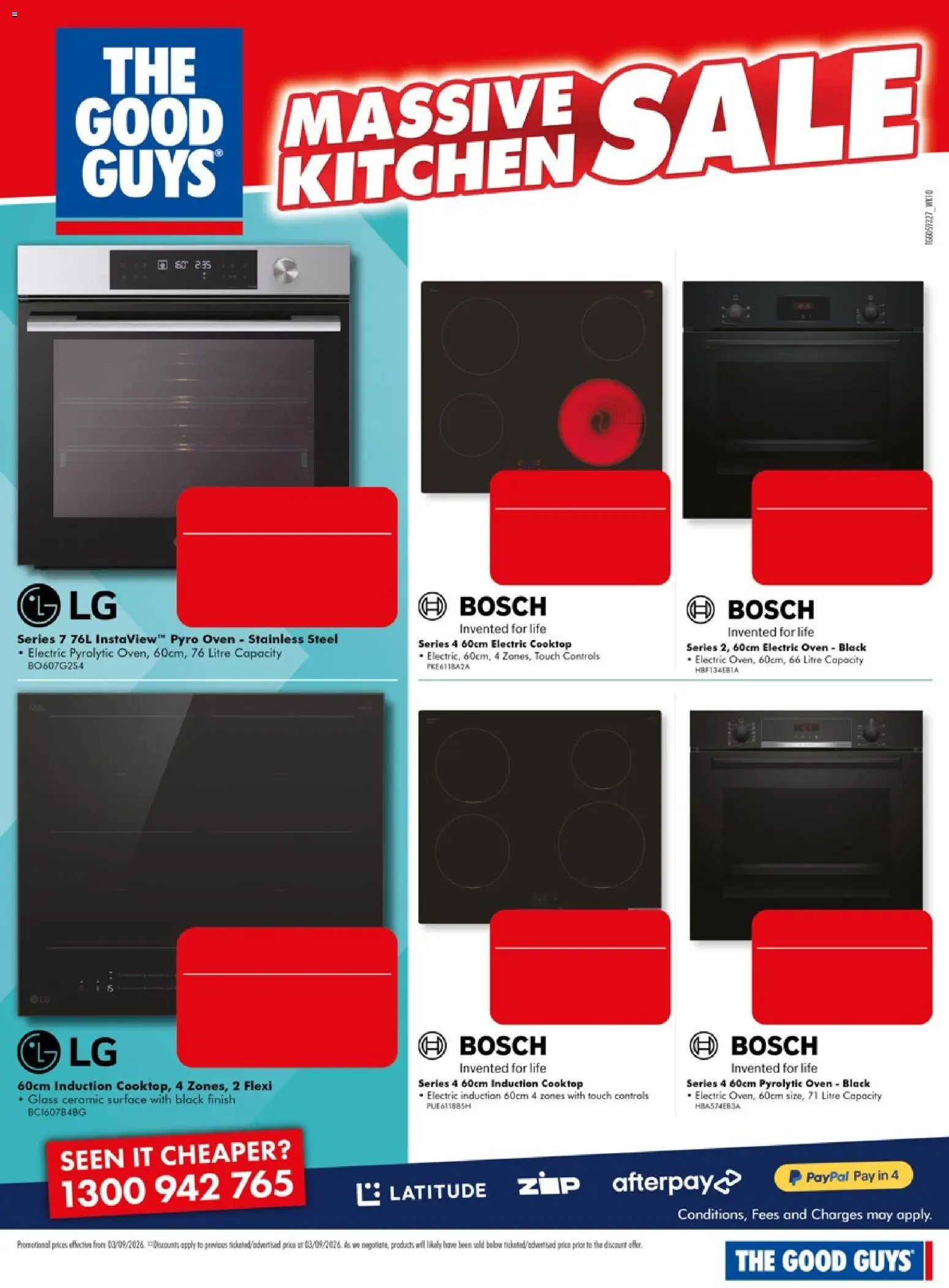 The Good Guys catalogue - valid from 03/09/2026 | Page: 3 | Products: Oven, Cooktop