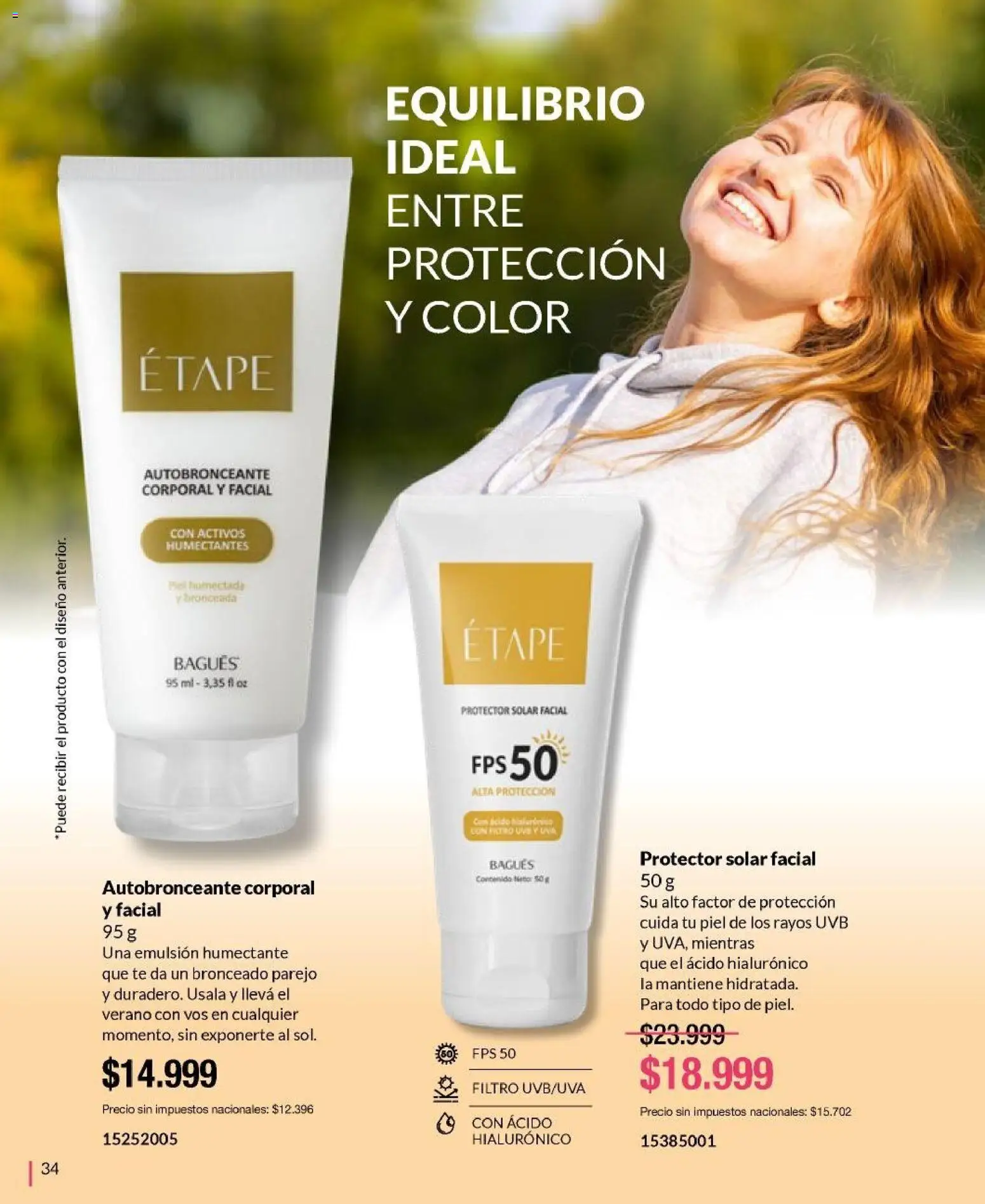 Bagués - Catálogo │ válido desde el 01.06.2026 | Página: 34 | Productos: Protector solar, Emulsión, Té