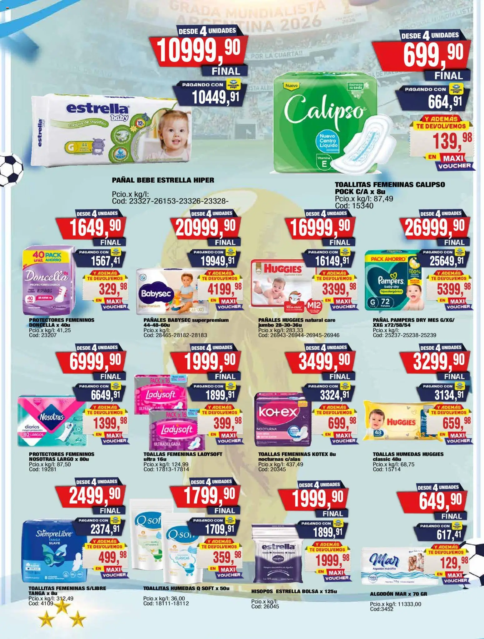 Maxiconsumo ofertas │ válido desde el 29/06/2026 | Página: 32 | Productos: Algodón, Bolsa, Pañales, Toallitas femeninas