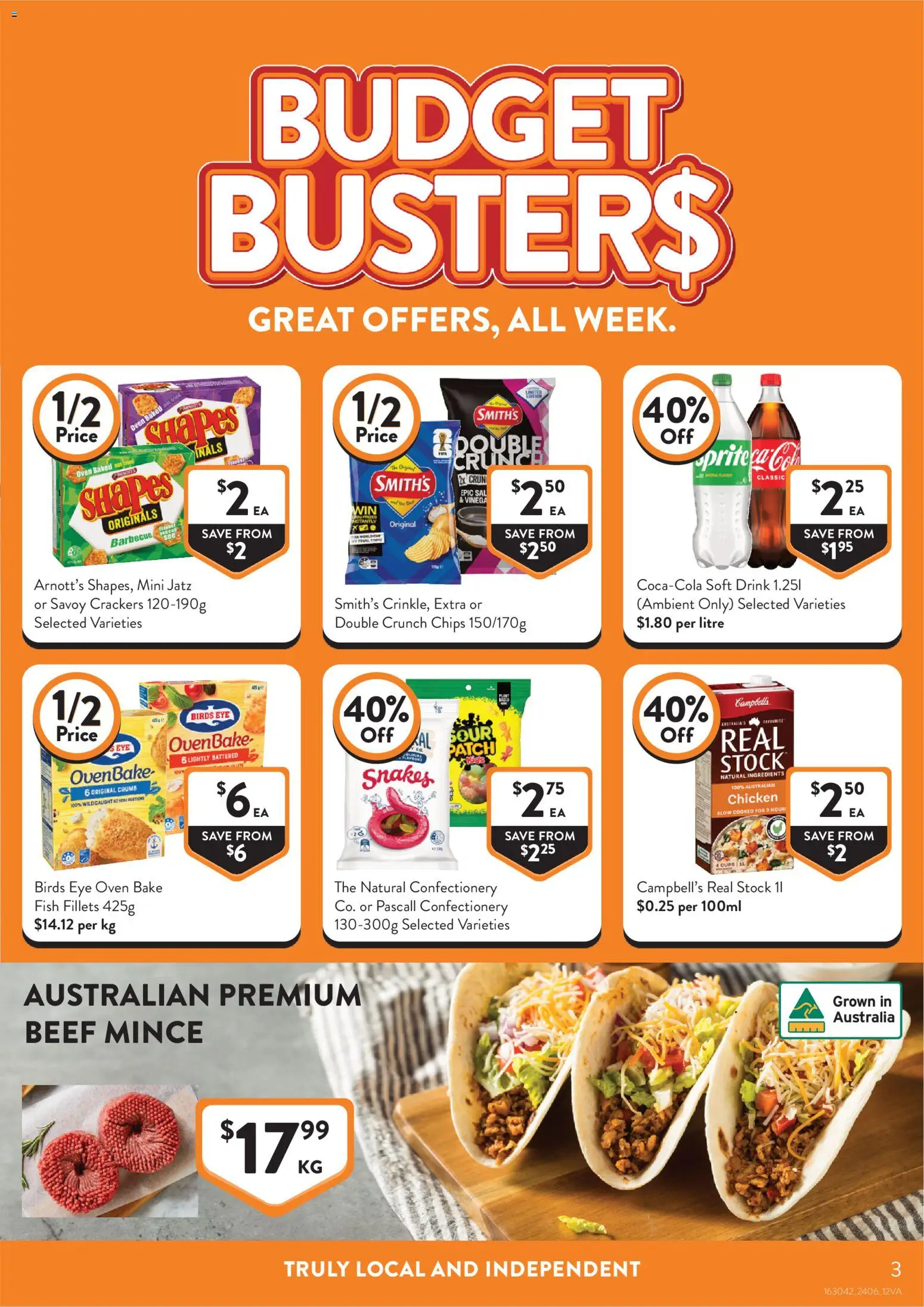 Foodworks catalogue - valid from 24/06/2026 | Page: 3 | Products: Chicken, Fish, Beef, Oven