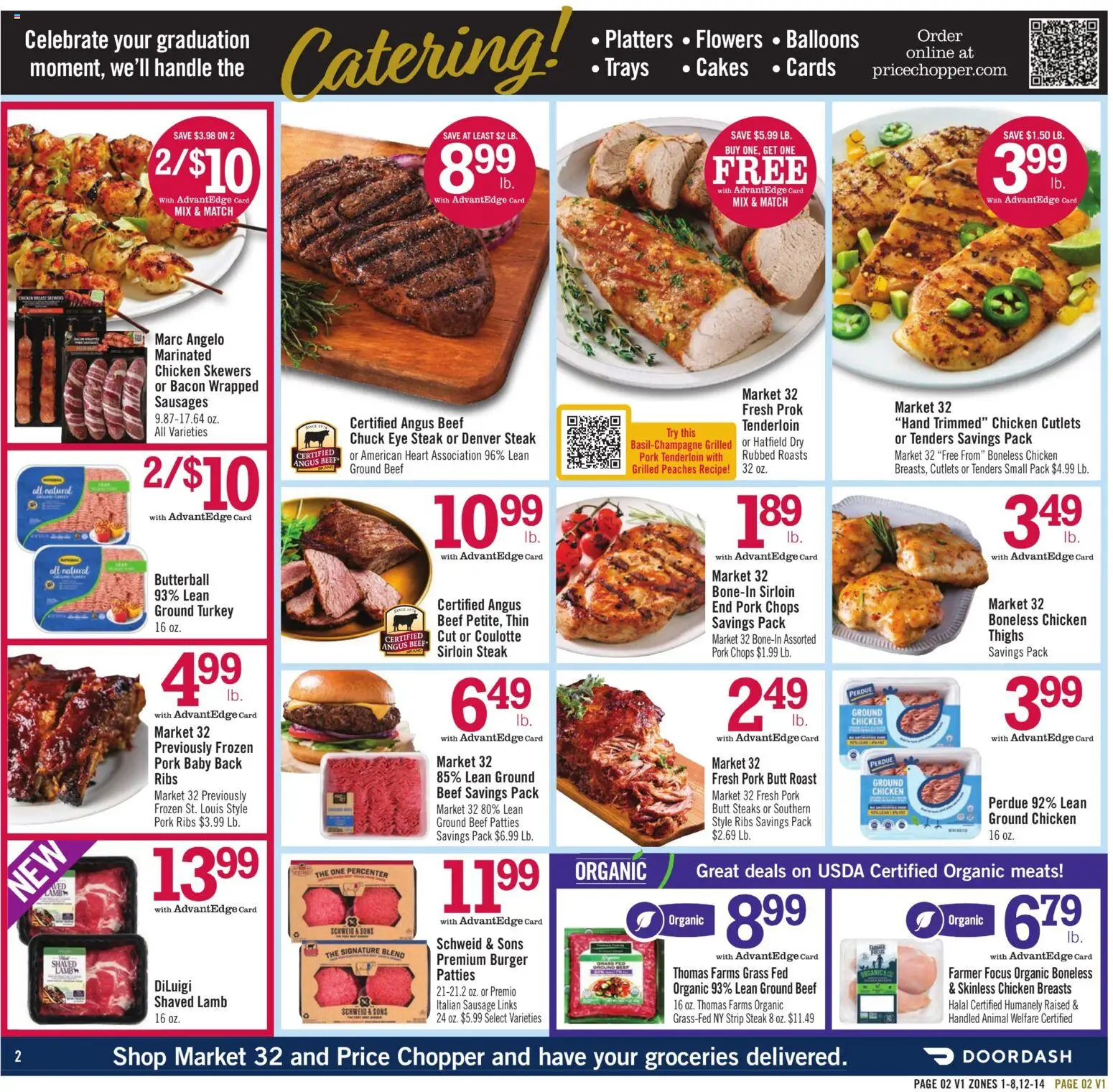 Price Chopper Weekly Ad - valid from 07/12/2026 | Page: 2 | Products: Peaches, Pork, Beef, Sausage
