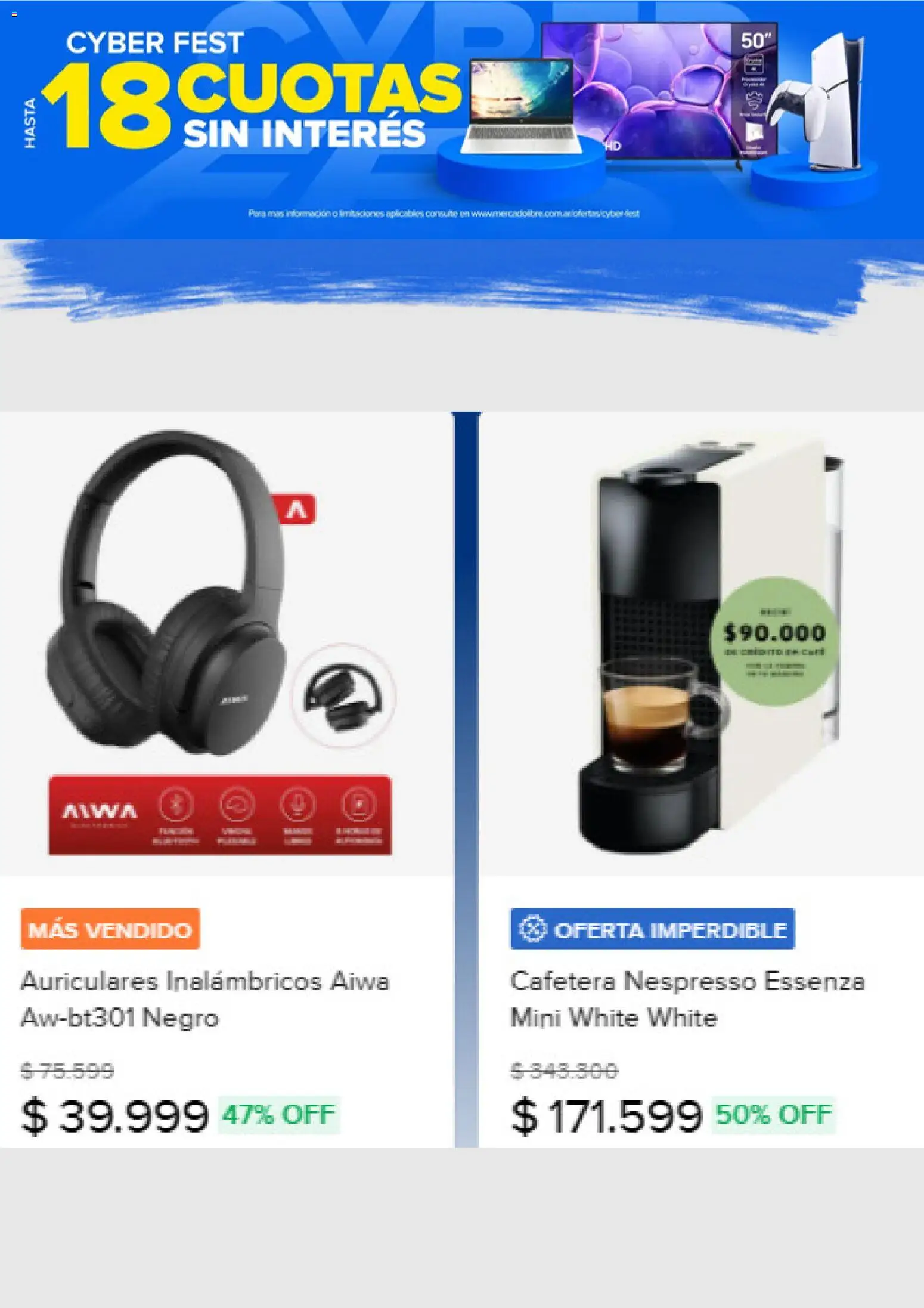 Mercado Libre catálogo │ válido desde el 10/03/2026 | Página: 4 | Productos: Auriculares, Cafetera