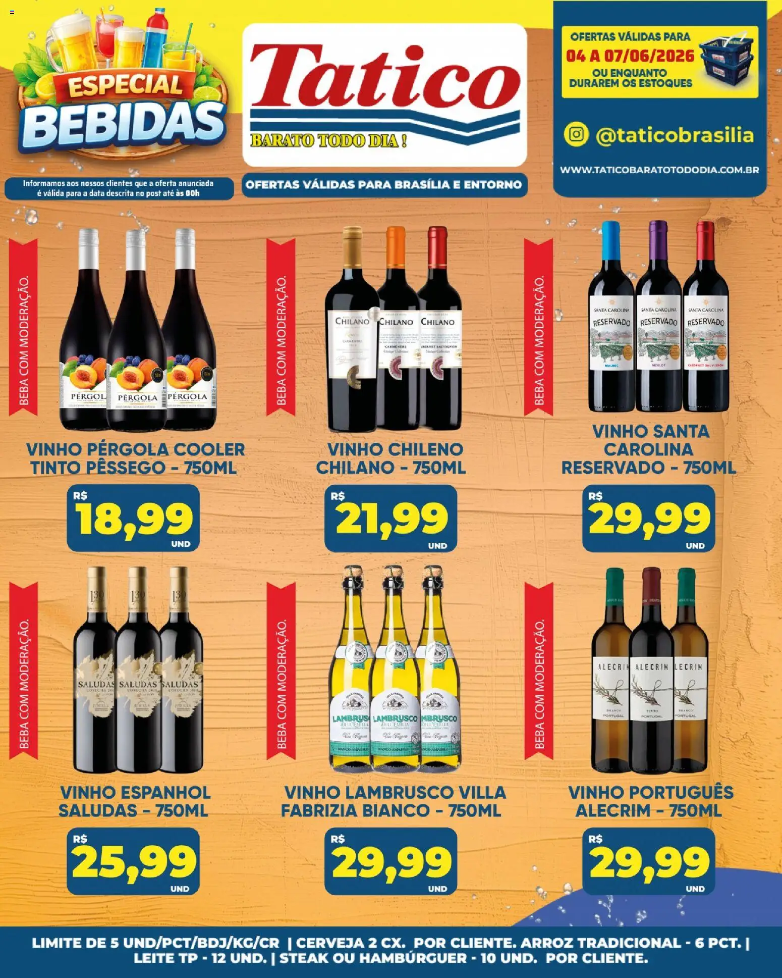 Tatico Folheto - válido de 05.06.2026 | Página: 50 | Produtos: Cooler, Leite, Arroz, Hambúrguer