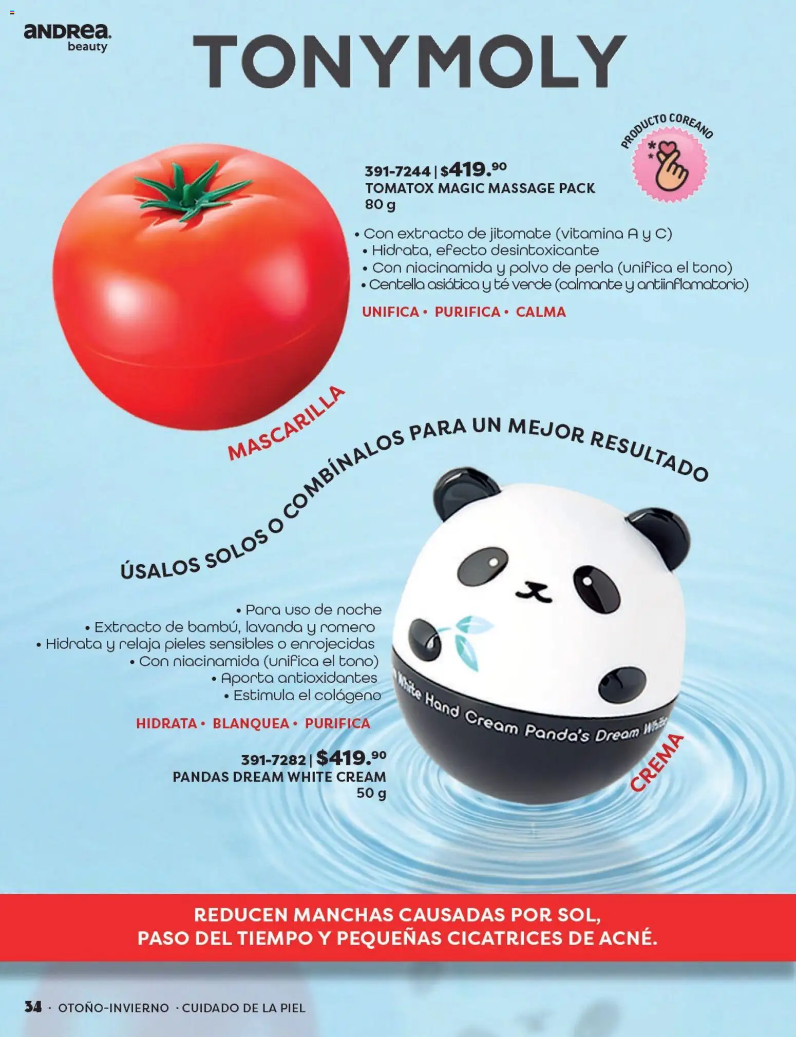 Nuevas ofertas de Andrea válidas en toda la República Mexicana desde el 23/08/2026. ¡Encuentra las mejores ofertas en Andrea catálogo Beauty! | Página: 34 | Productos: Antiinflamatorio, Té, Mascarilla, Polvo